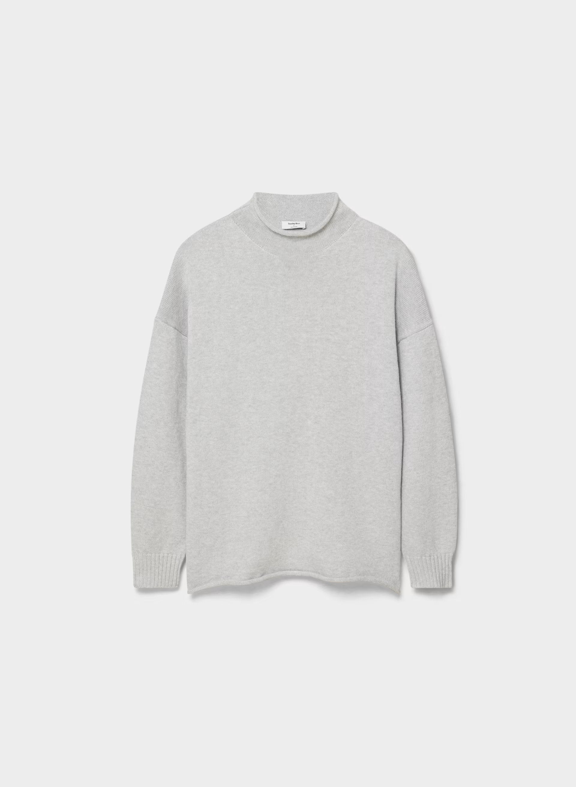 Cotton Charm™ Keepsake Mockneck - HEATHER CHROME
