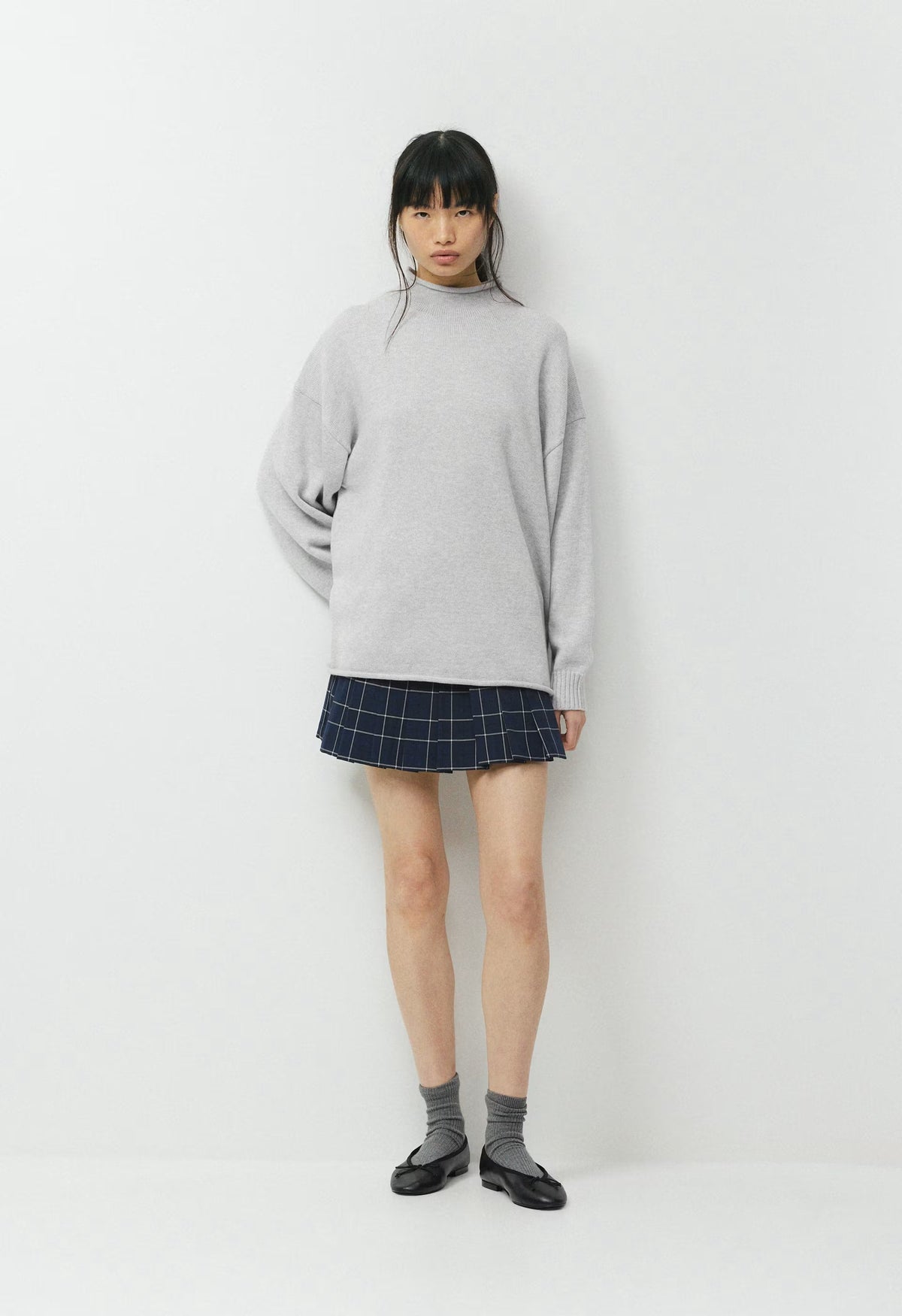 Cotton Charm™ Keepsake Mockneck - HEATHER CHROME