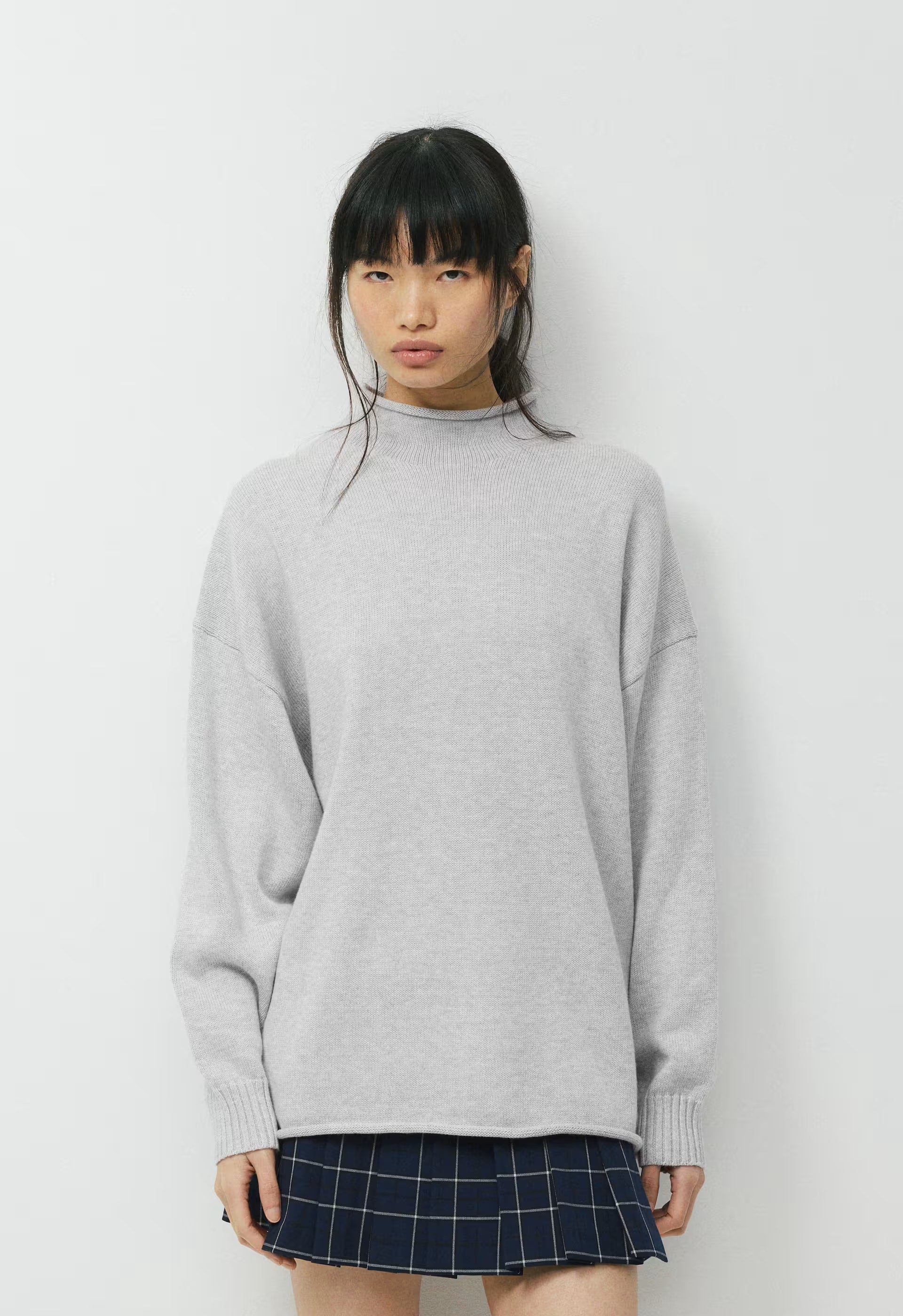 Cotton Charm™ Keepsake Mockneck - HEATHER CHROME