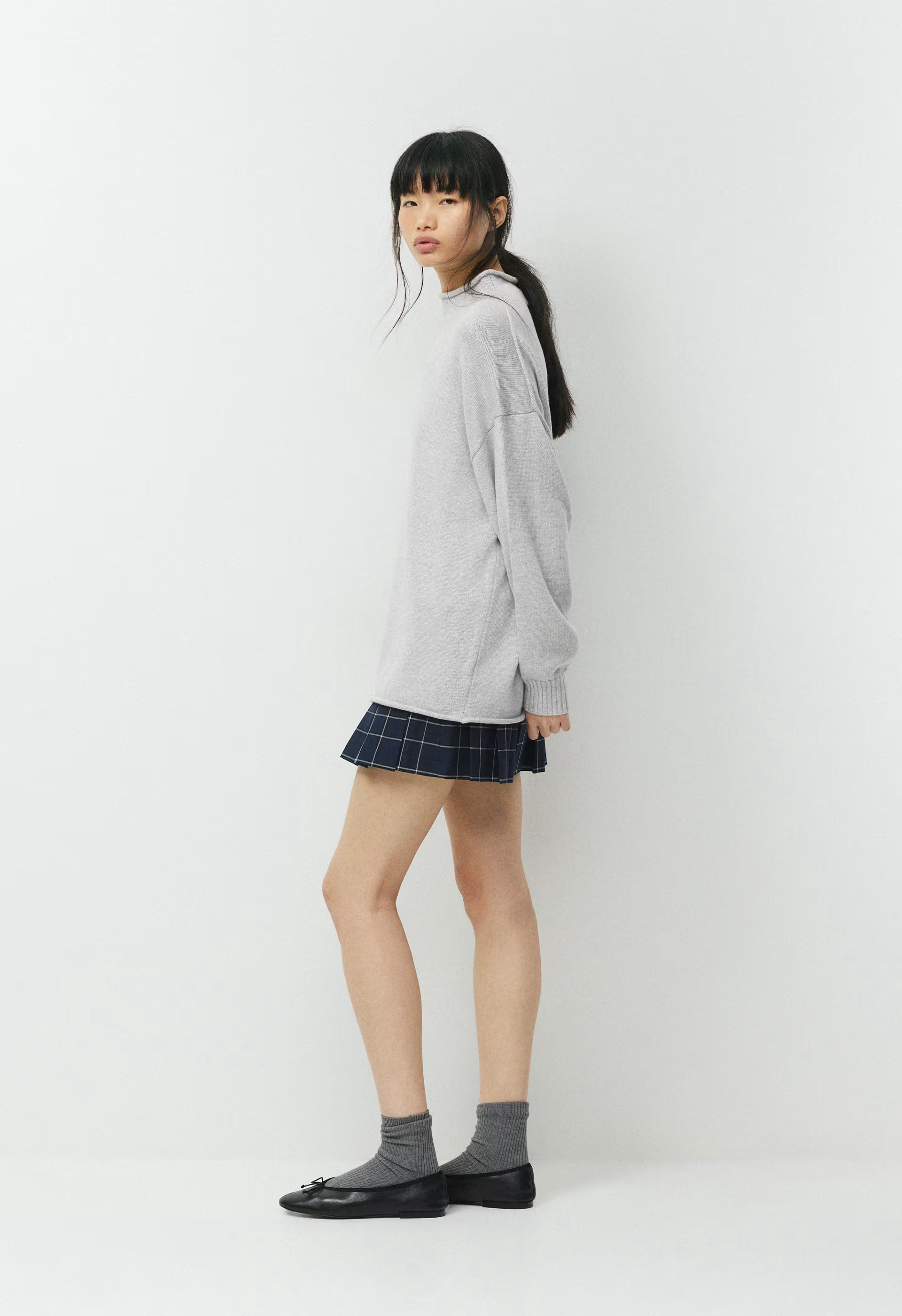 Cotton Charm™ Keepsake Mockneck - HEATHER CHROME