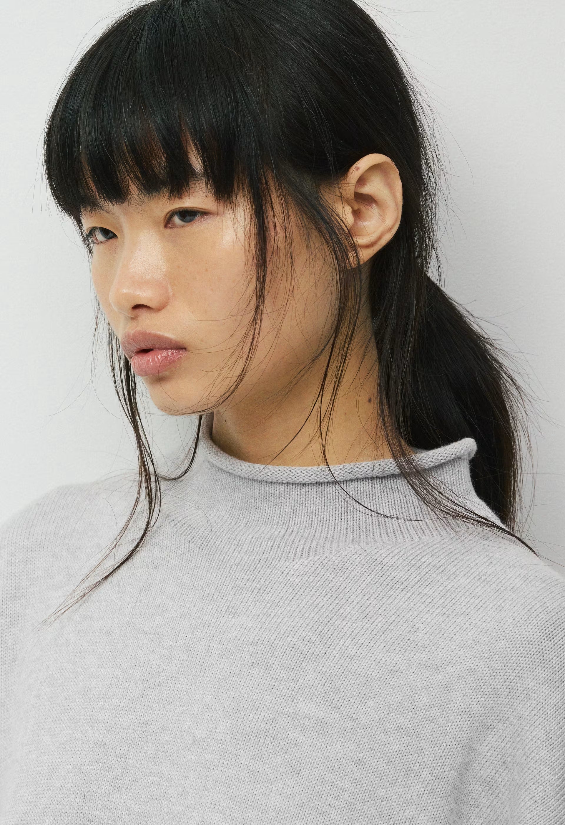 Cotton Charm™ Keepsake Mockneck - HEATHER CHROME