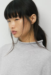 Cotton Charm™ Keepsake Mockneck - HEATHER CHROME