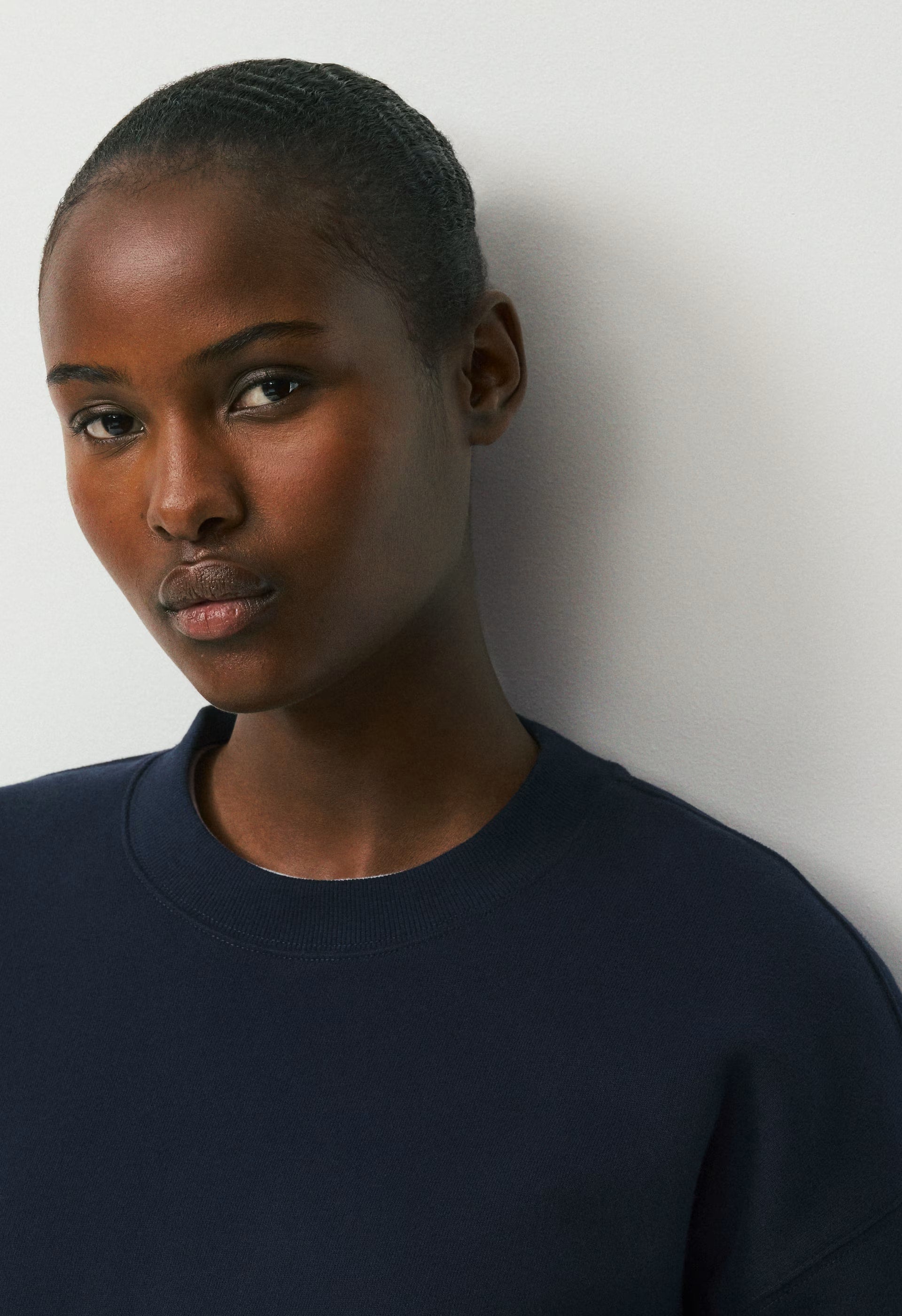 Cozy Sweatfleece Boyfriend Boxy Sweatshirt - ADMIRAL NAVY