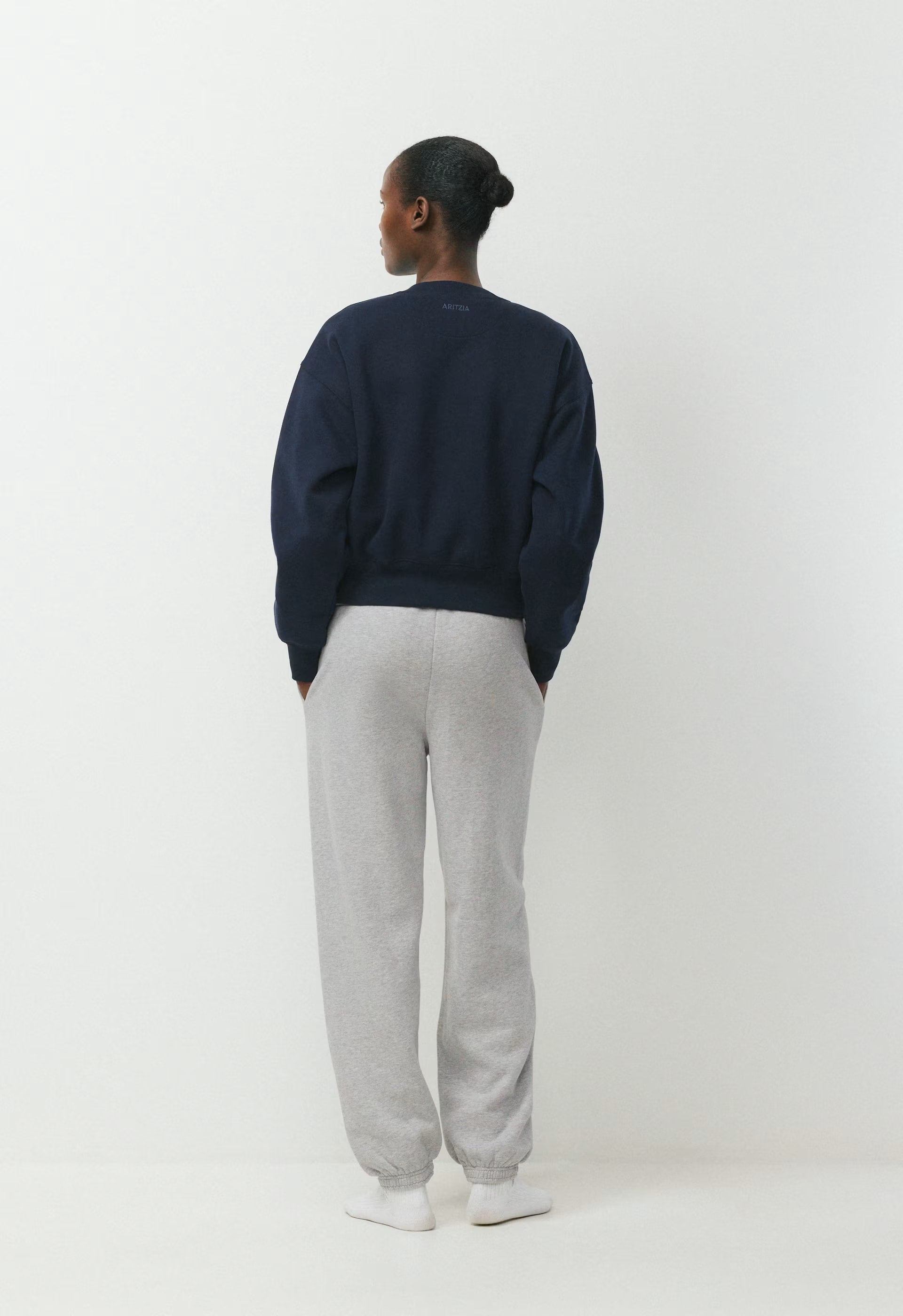 Cozy Sweatfleece Boyfriend Boxy Sweatshirt - ADMIRAL NAVY