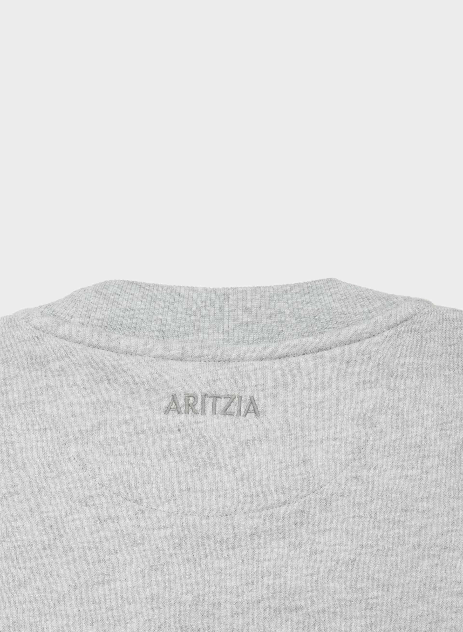 Cozy Sweatfleece Boyfriend Boxy Sweatshirt - HEATHER CHROME