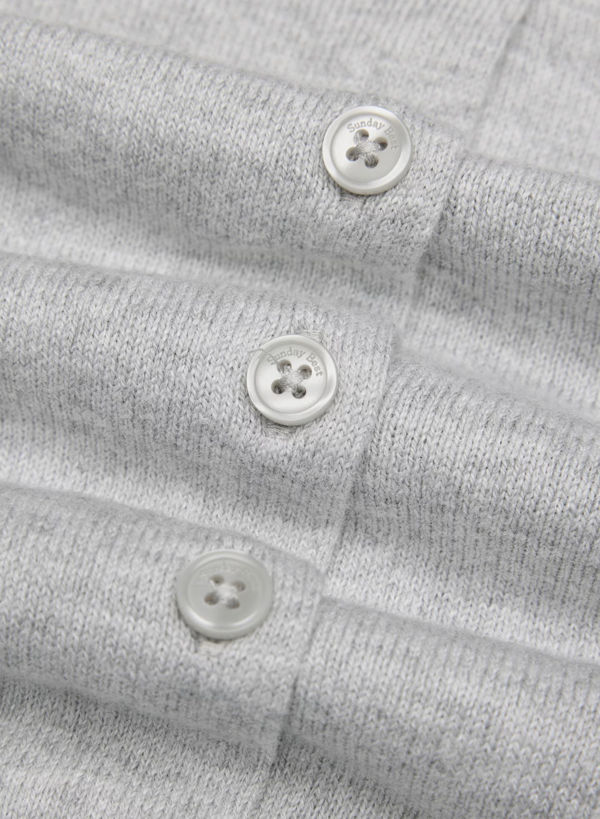 Cotton Charm™ Noteworthy Icon Cardigan - HEATHER CHROME/GEORGE