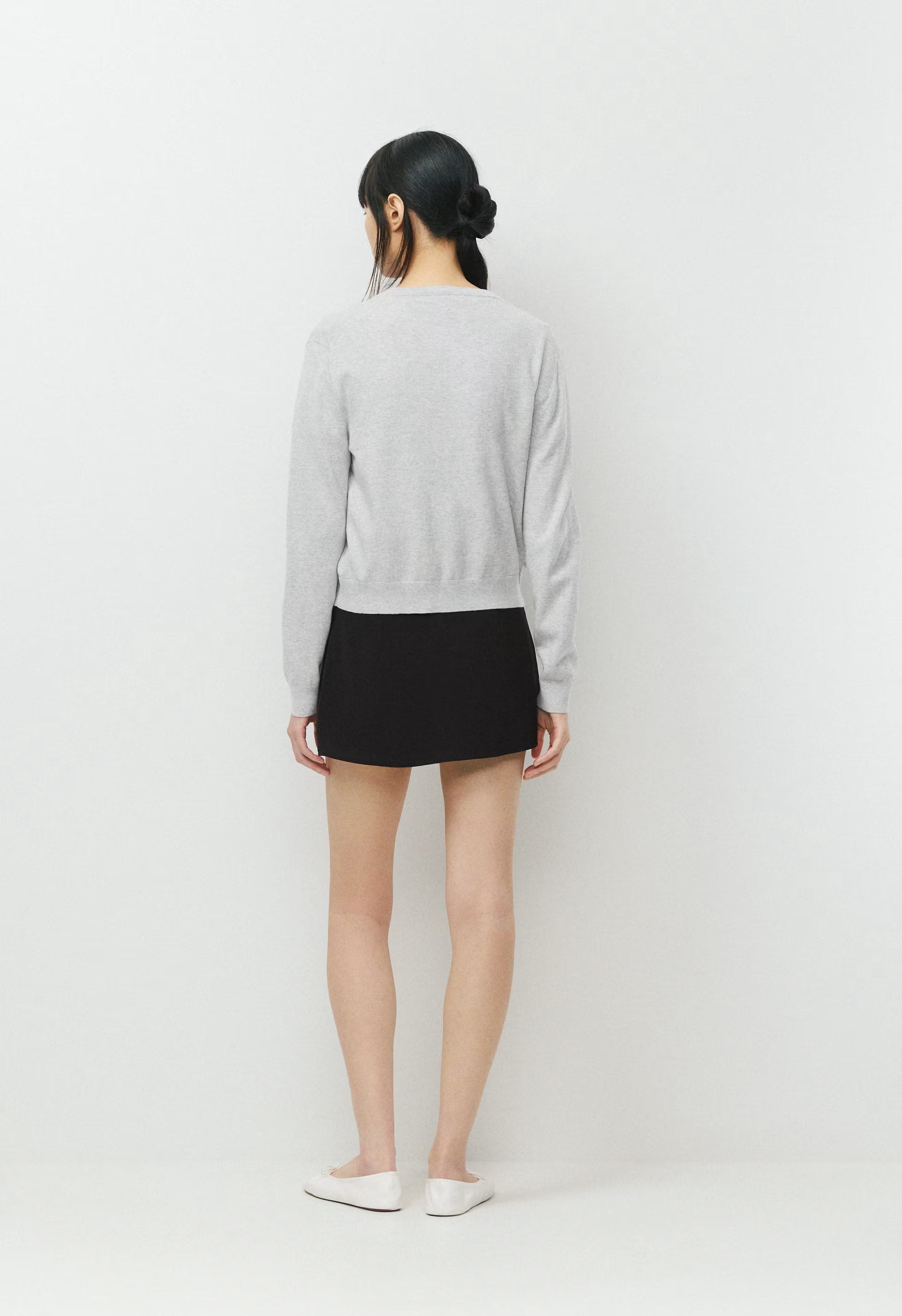 Cotton Charm™ Noteworthy Icon Cardigan - HEATHER CHROME/GEORGE
