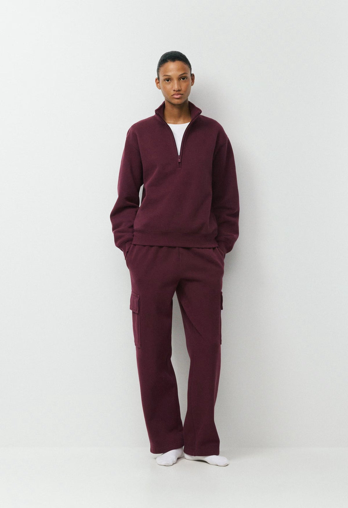 Cozy Sweatfleece Perfect 1/2 Zip - GALA PLUM