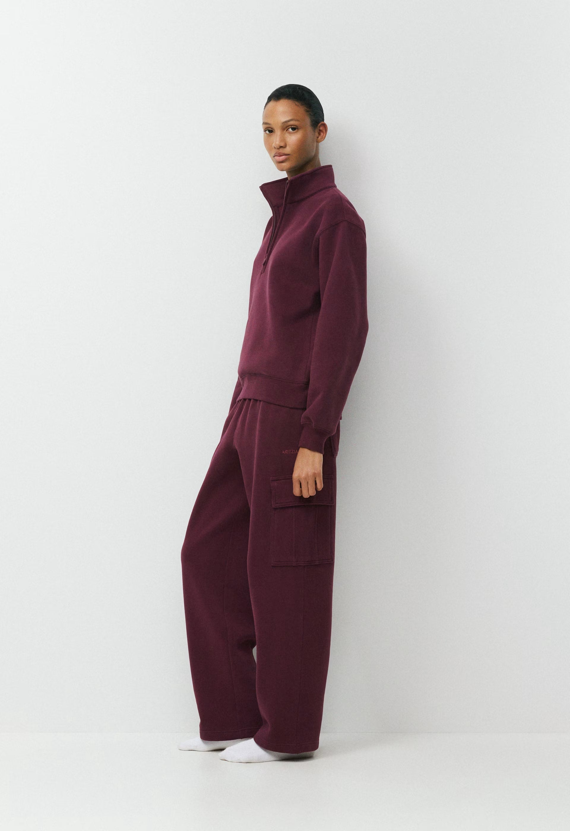 Cozy Sweatfleece Perfect 1/2 Zip - GALA PLUM