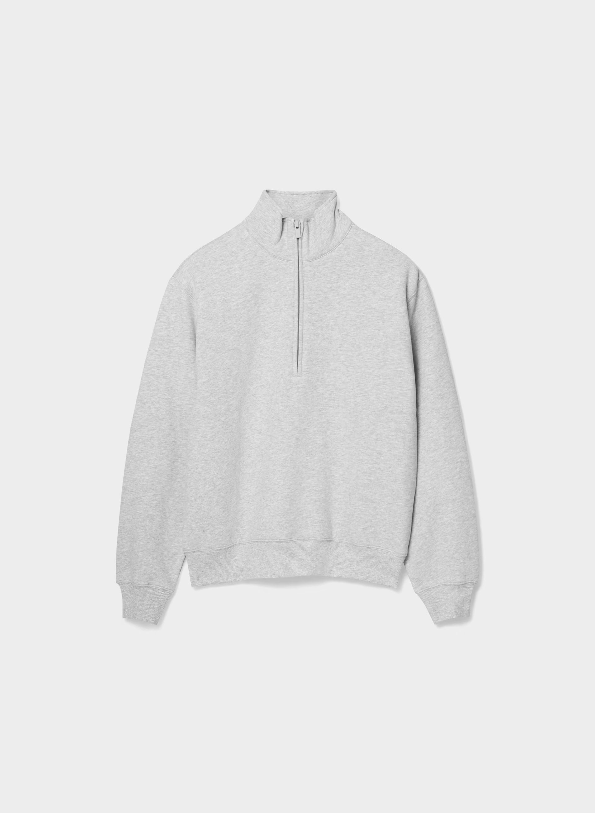 Cozy Sweatfleece Perfect 1/2 Zip - HEATHER CHROME