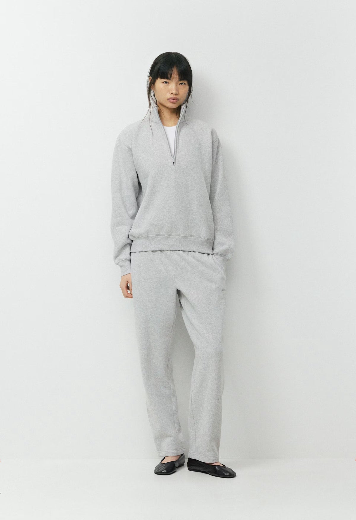 Cozy Sweatfleece Perfect 1/2 Zip - HEATHER CHROME