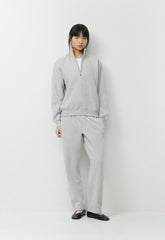 Cozy Sweatfleece Perfect 1/2 Zip - HEATHER CHROME