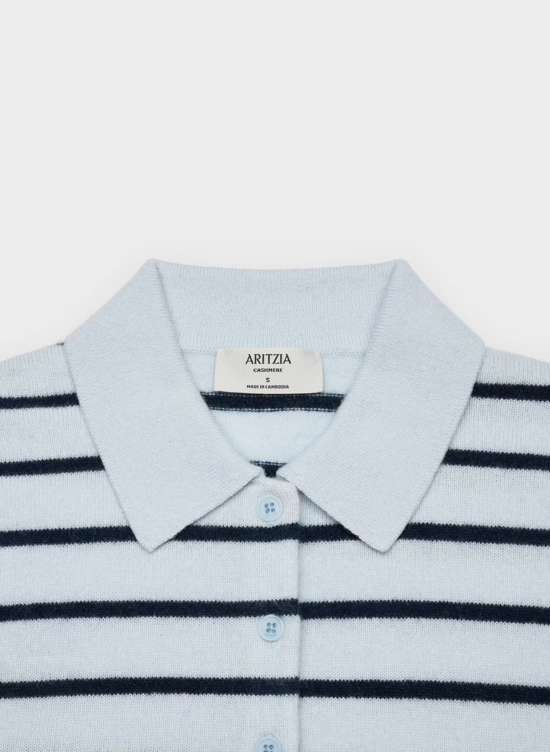 Bare Cashmere Cellini Shortsleeve Sweater - PLNAR/ADMRLNV