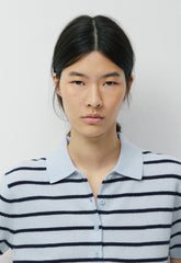 Bare Cashmere Cellini Shortsleeve Sweater - PLNAR/ADMRLNV