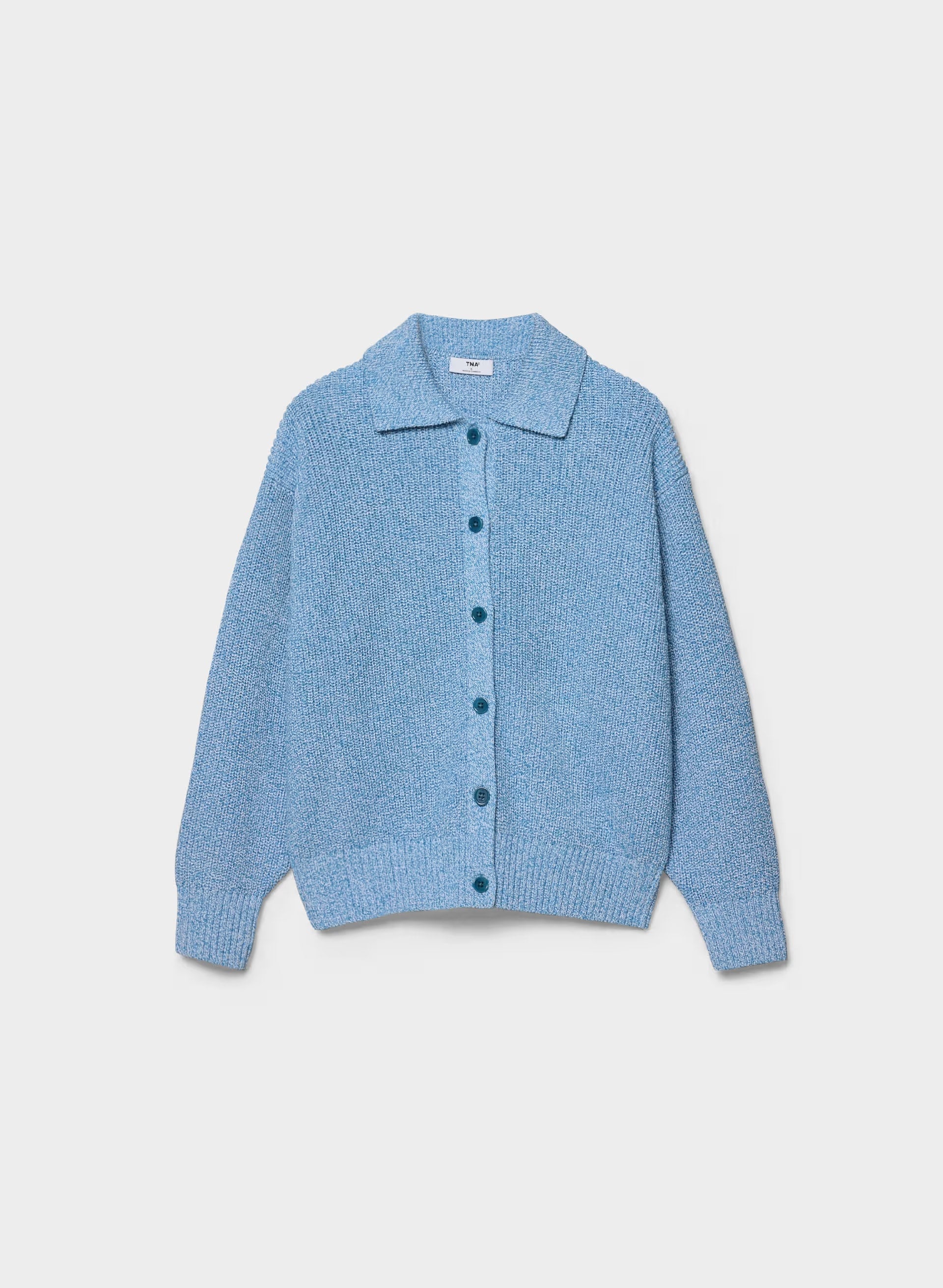 Fairground Cardigan - MARL LAZULI BLUE/WHITE
