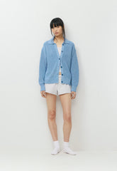 Fairground Cardigan - MARL LAZULI BLUE/WHITE