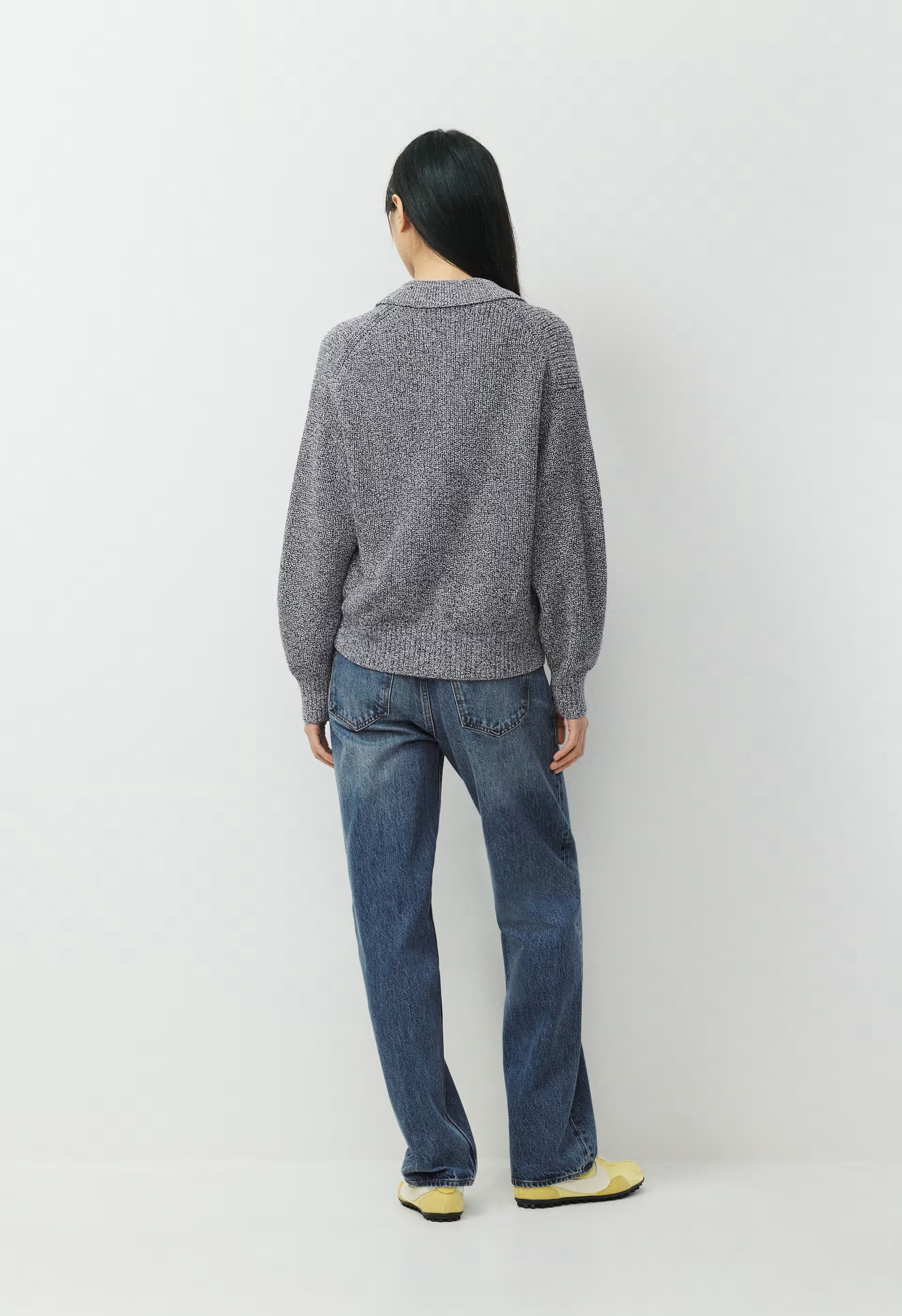 Fairground Cardigan - MARL ADMIRAL/WHITE