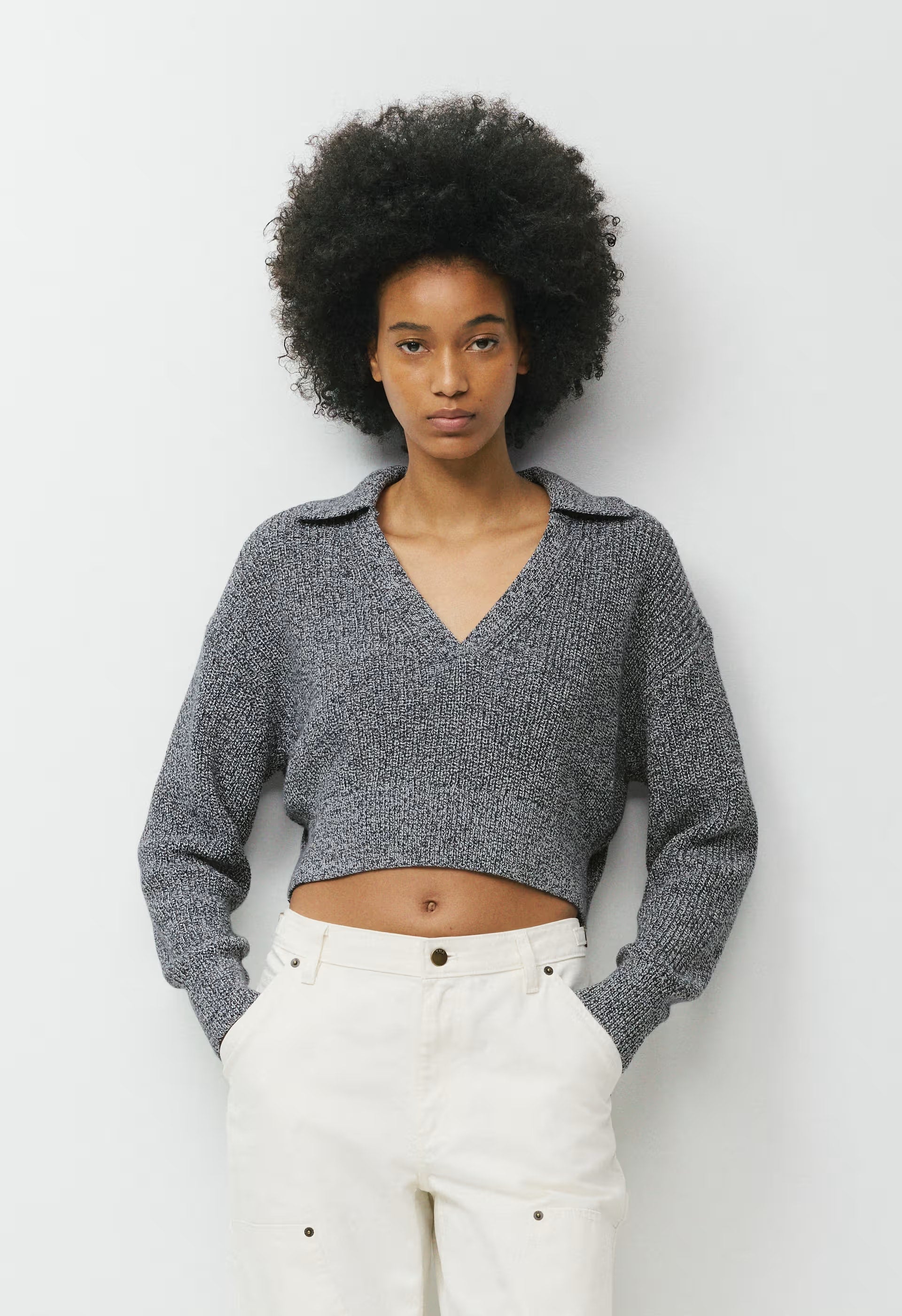 Daytrip Polo Sweater - MARL ADMIRAL/WHITE