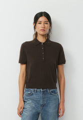 Bare Cashmere Cellini Shortsleeve Sweater - CACAO NIB BROWN