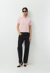 Bare Cashmere Cellini Shortsleeve Sweater - MAGNOLIA