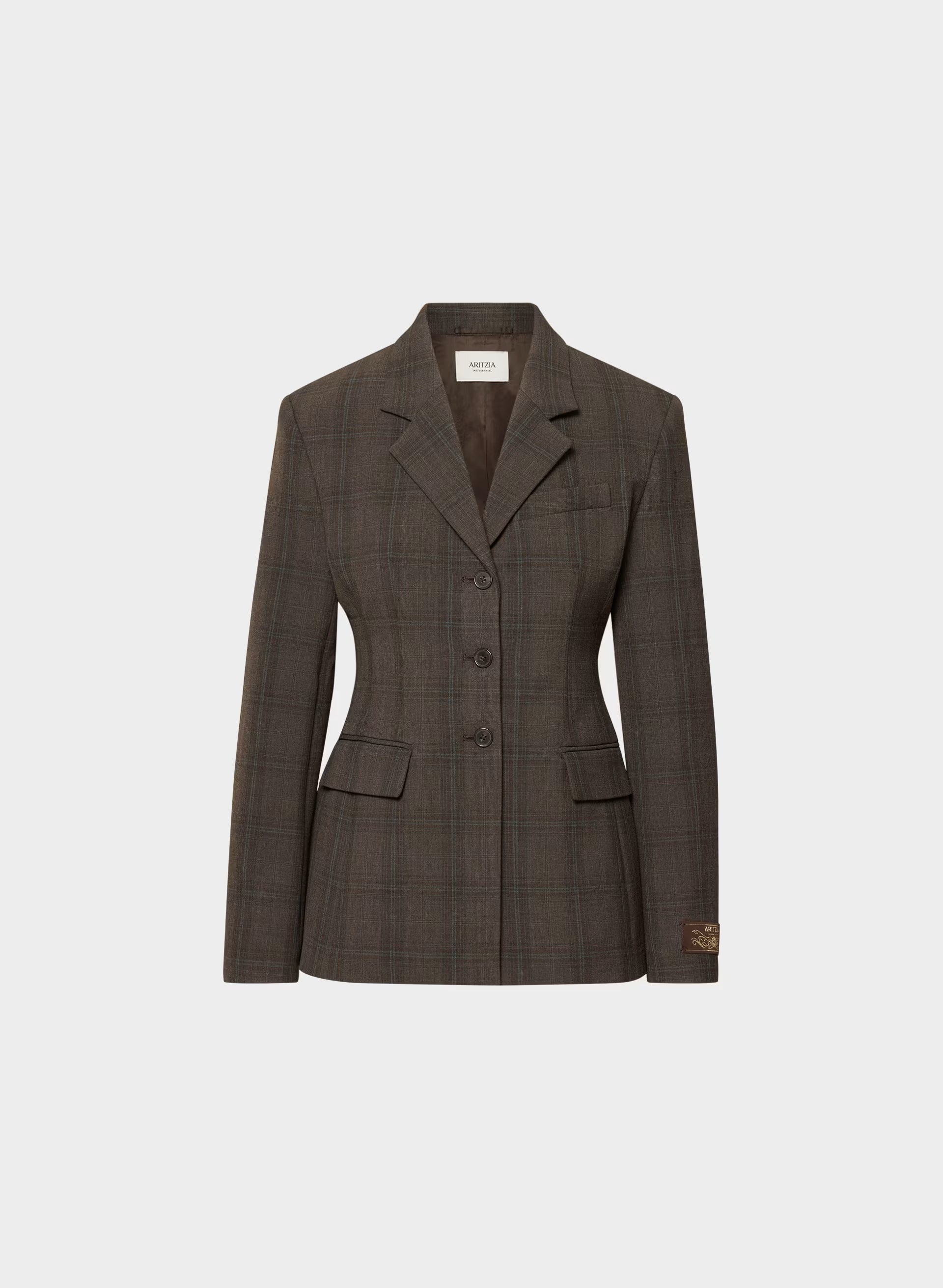 Standout Blazer - Eversential™ - CACAO NIB BRWN/GREY