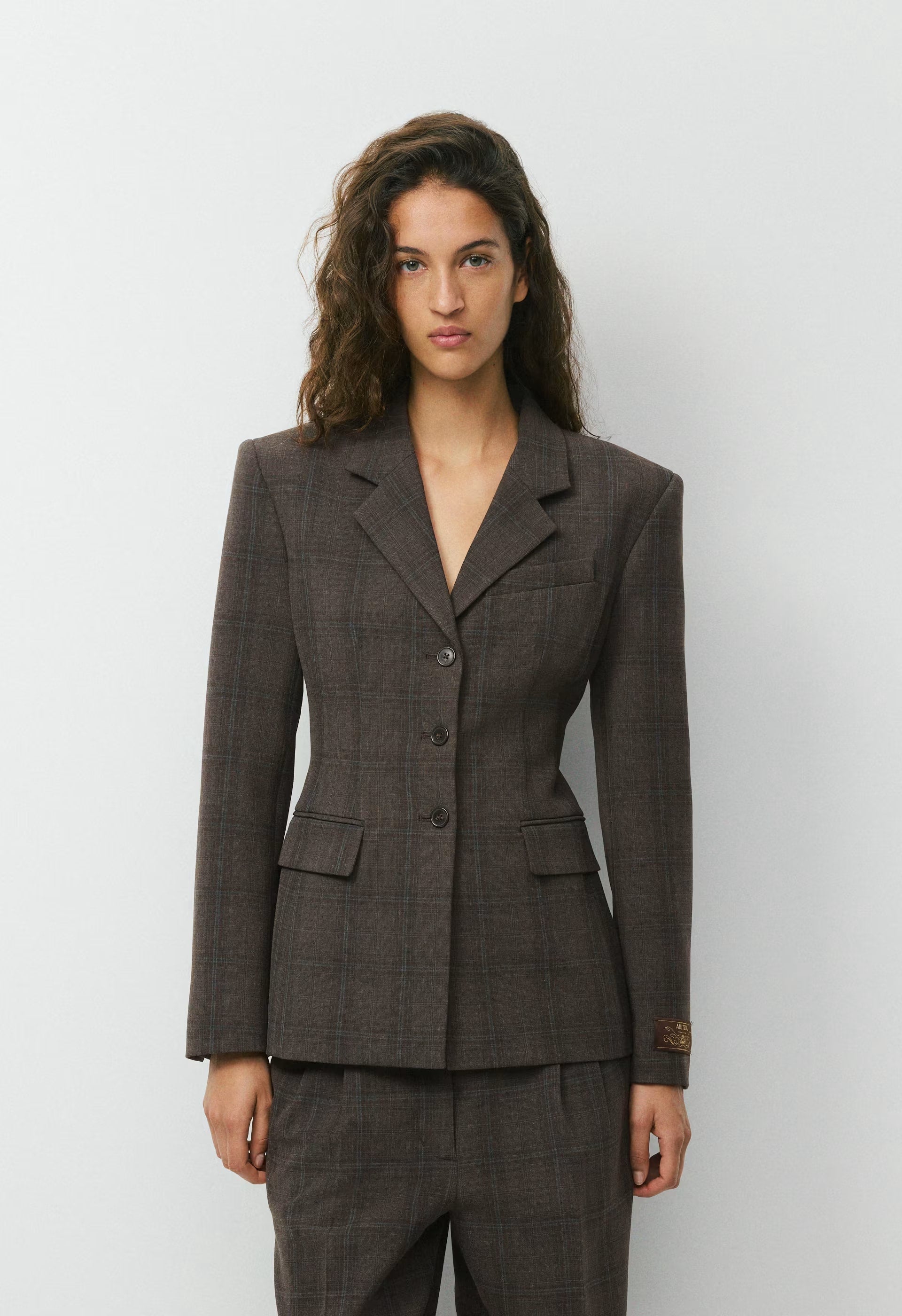 Standout Blazer - Eversential™ - CACAO NIB BRWN/GREY