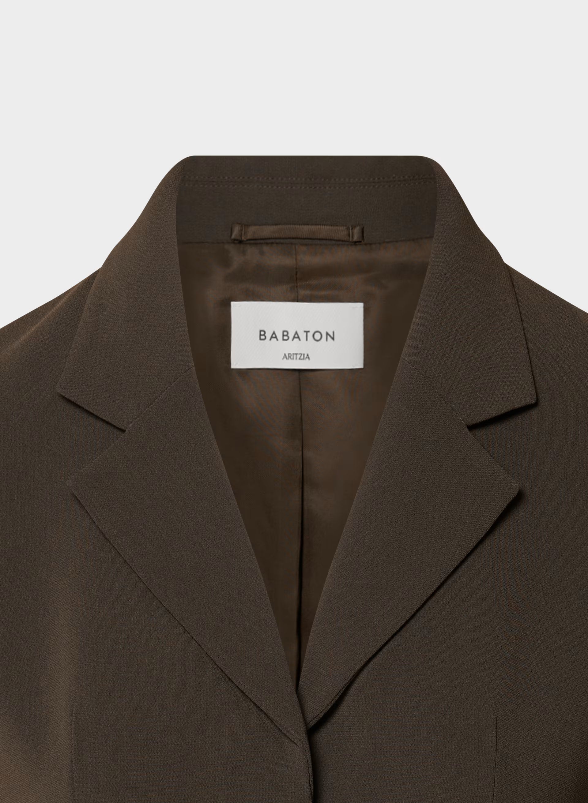 Brynn Shortsleeve Blazer - Sway Crepe - DARK COFFEE