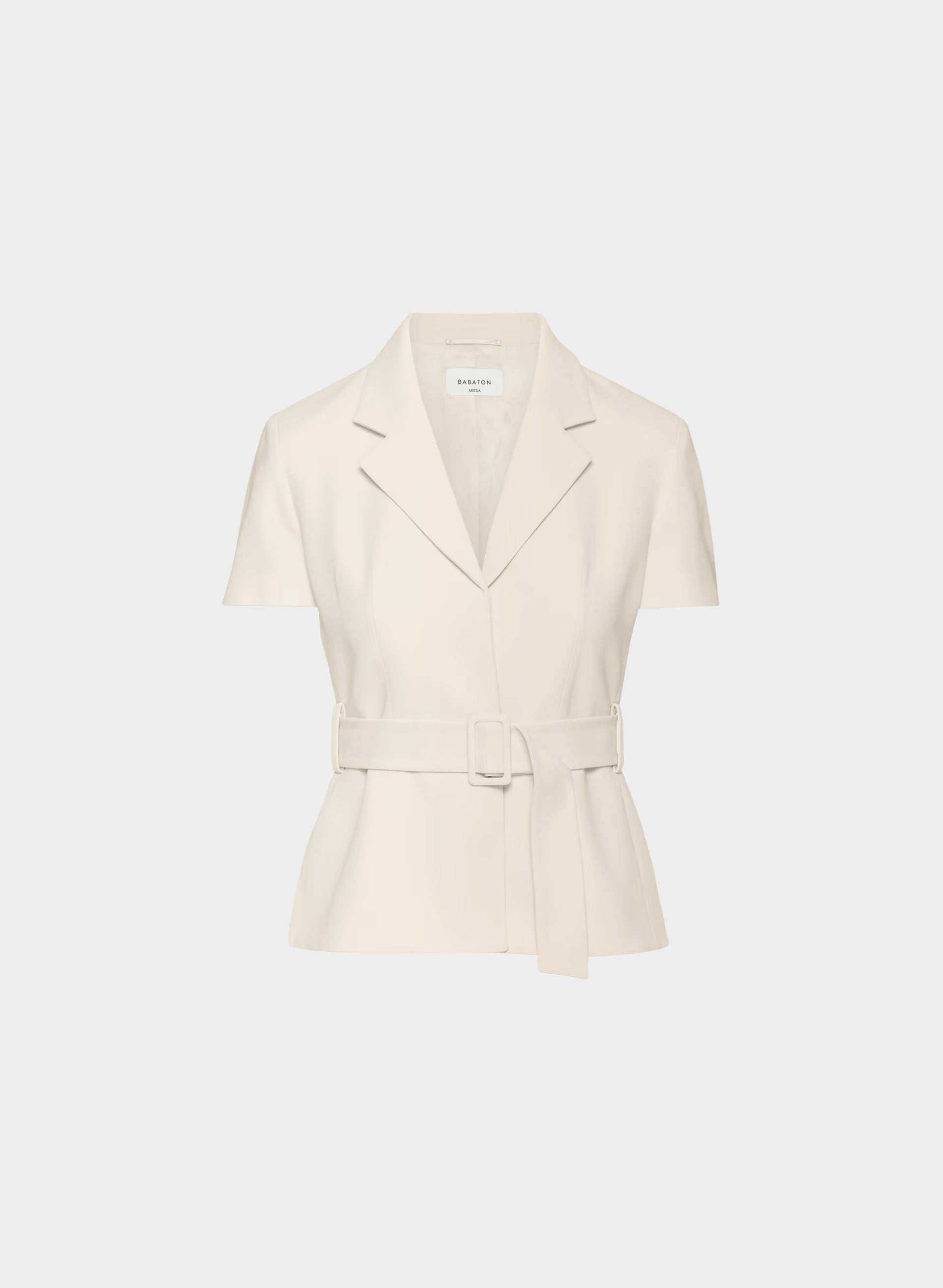 Brynn Shortsleeve Blazer - Sway Crepe - SEASIDE CREAM