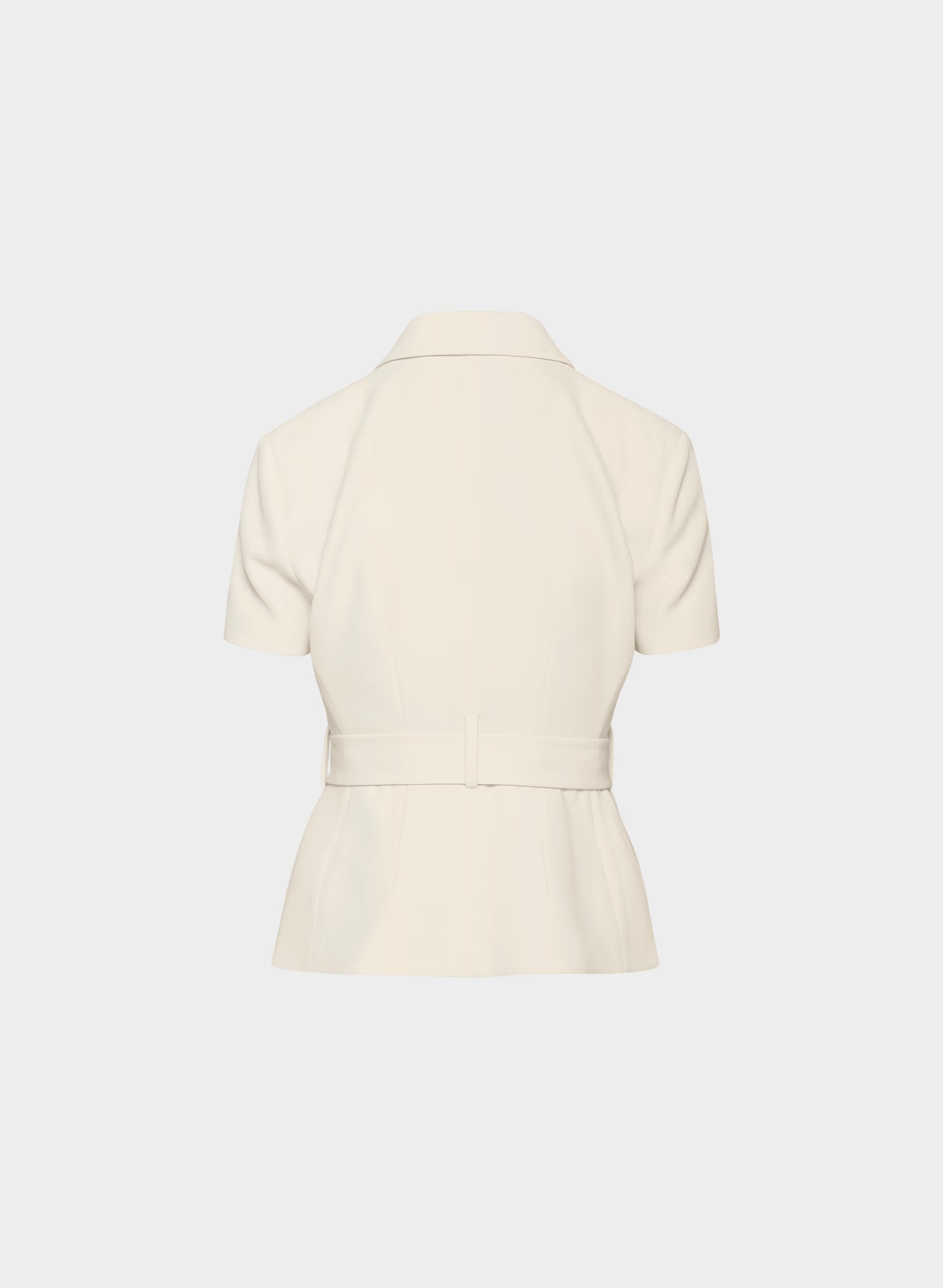 Brynn Shortsleeve Blazer - Sway Crepe - SEASIDE CREAM