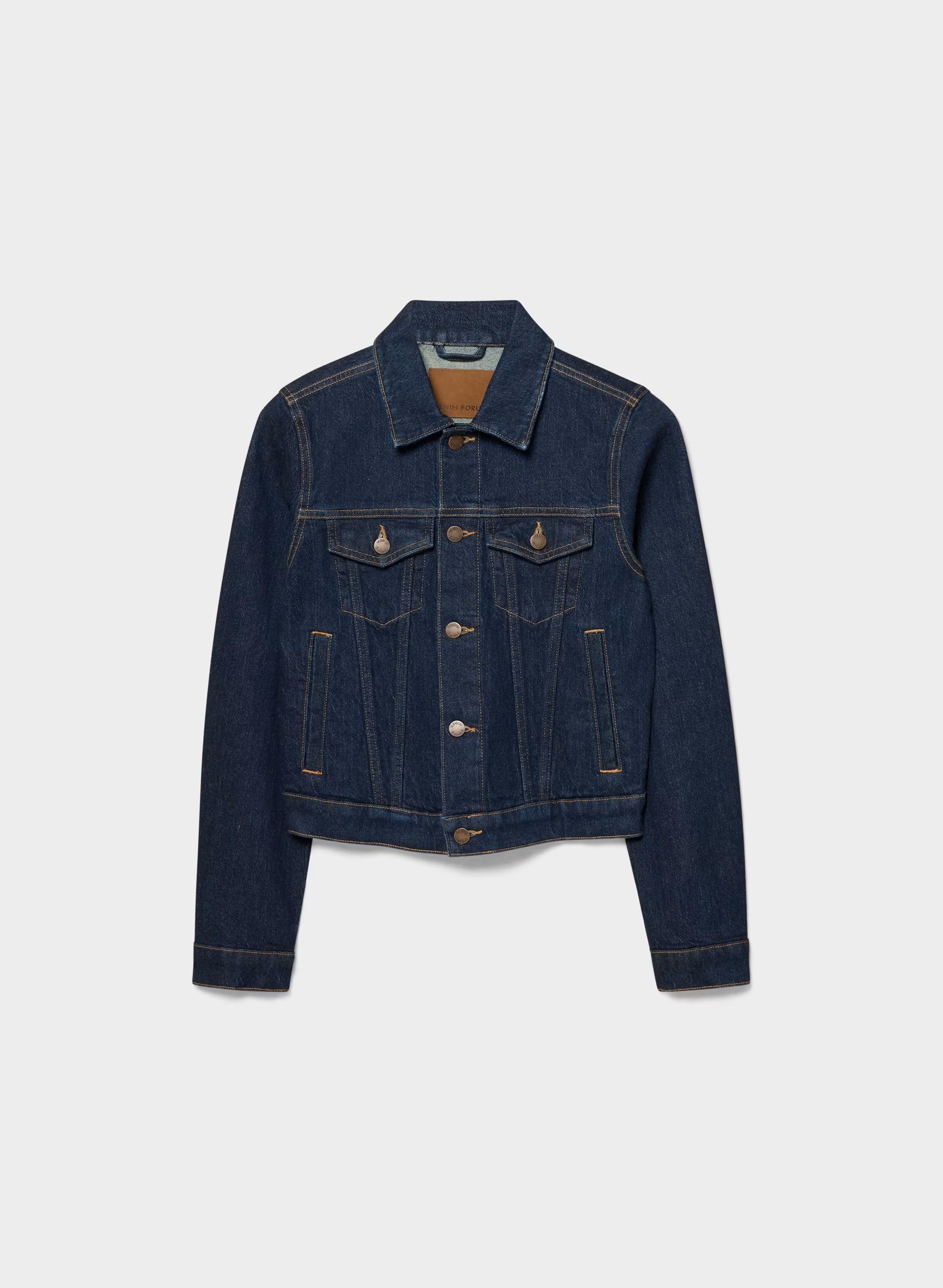 Denim Forum Toni Shrunken Denim Jacket - NO-STRESS DARK BLUE