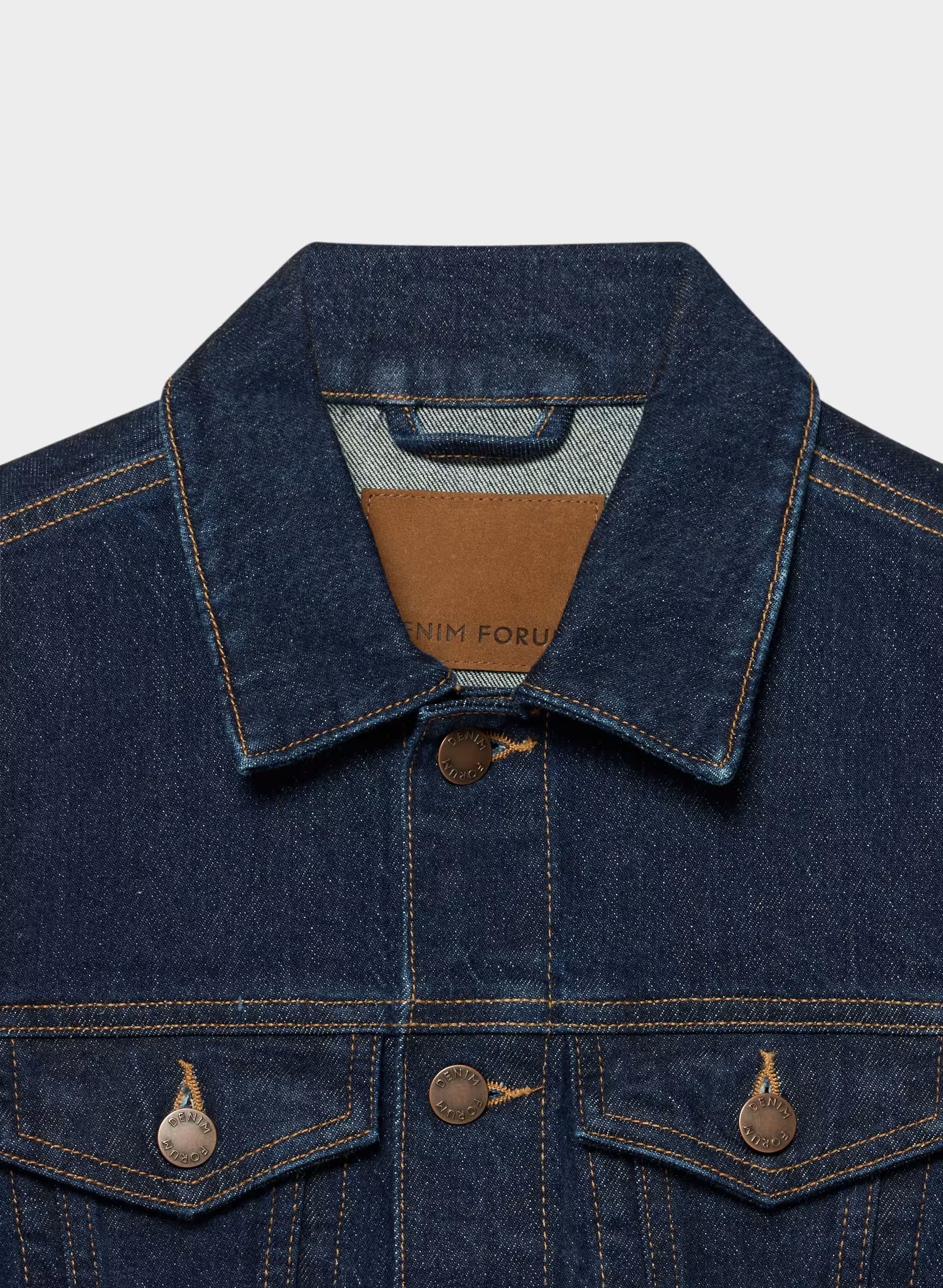 Denim Forum Toni Shrunken Denim Jacket - NO-STRESS DARK BLUE