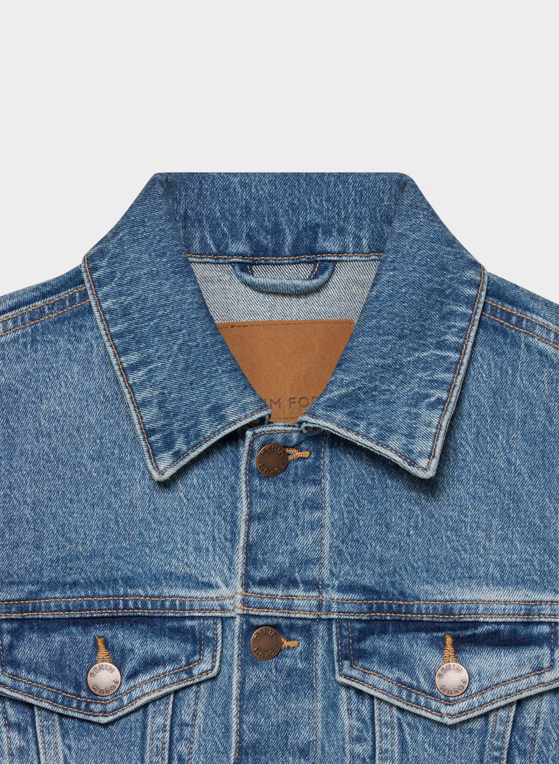Denim Forum Toni Shrunken Denim Jacket - VINTAGE MEDIUM BLUE