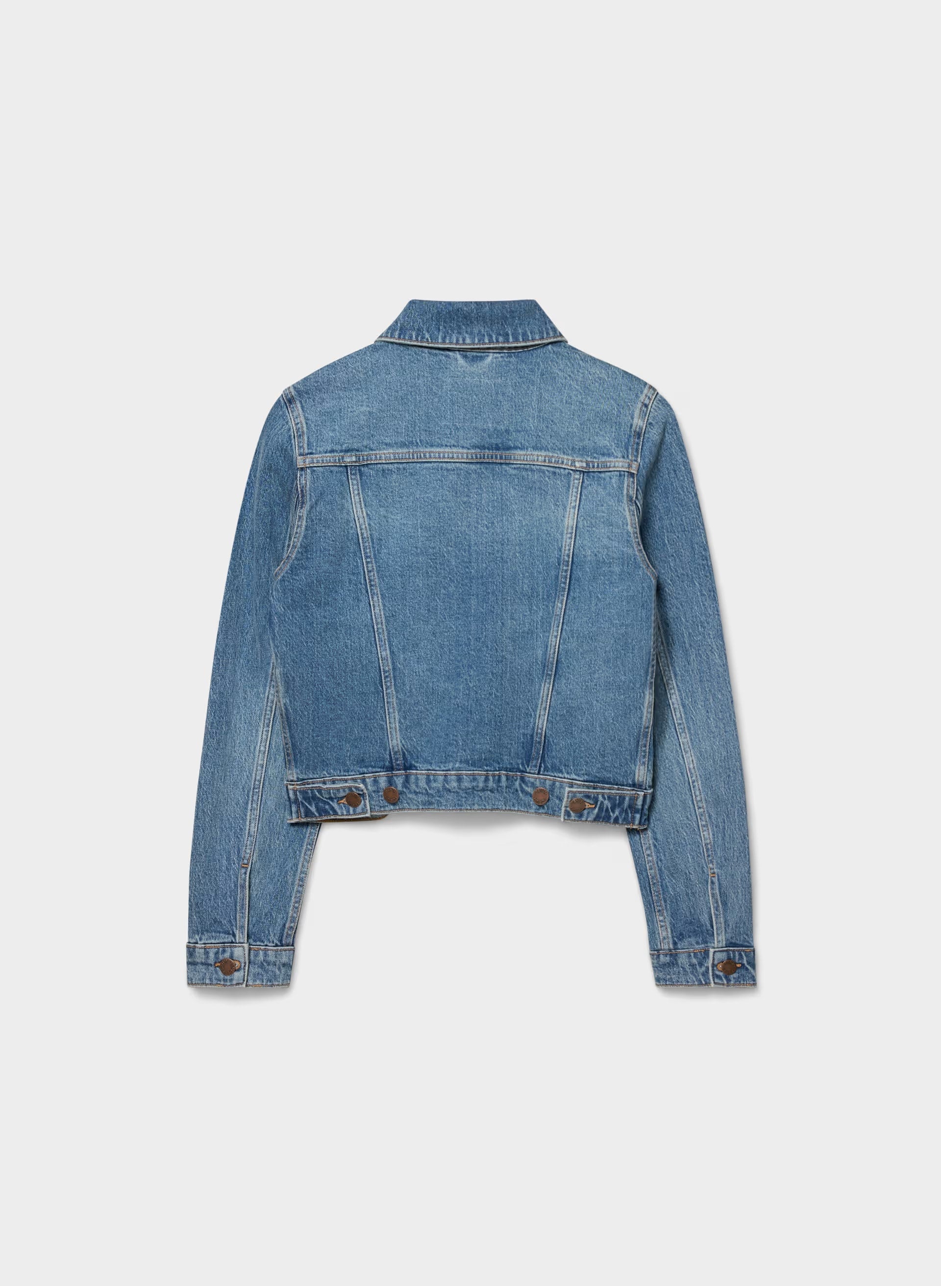 Denim Forum Toni Shrunken Denim Jacket - VINTAGE MEDIUM BLUE