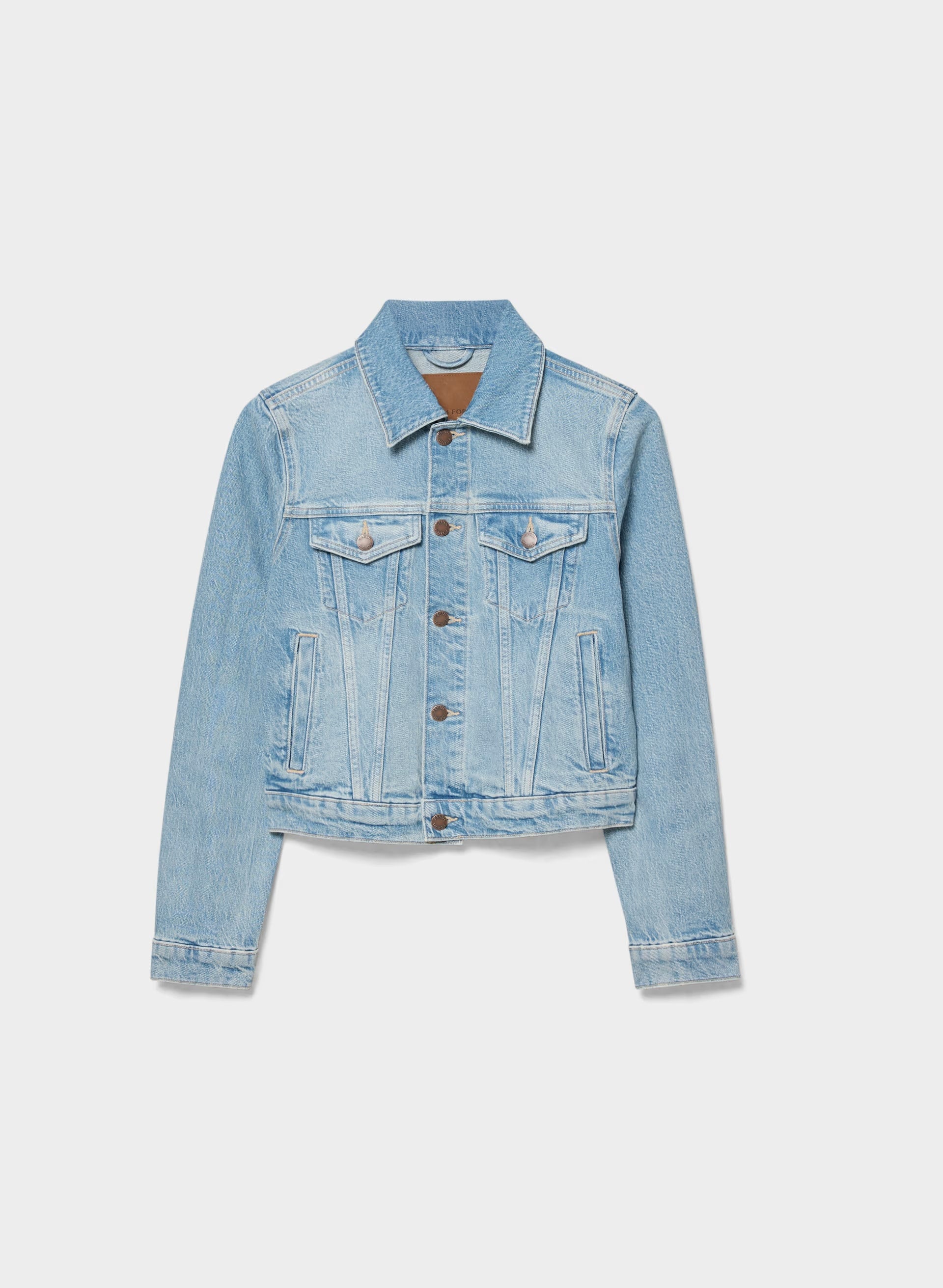 Denim Forum Toni Shrunken Denim Jacket - VINTAGE LIGHT BLUE