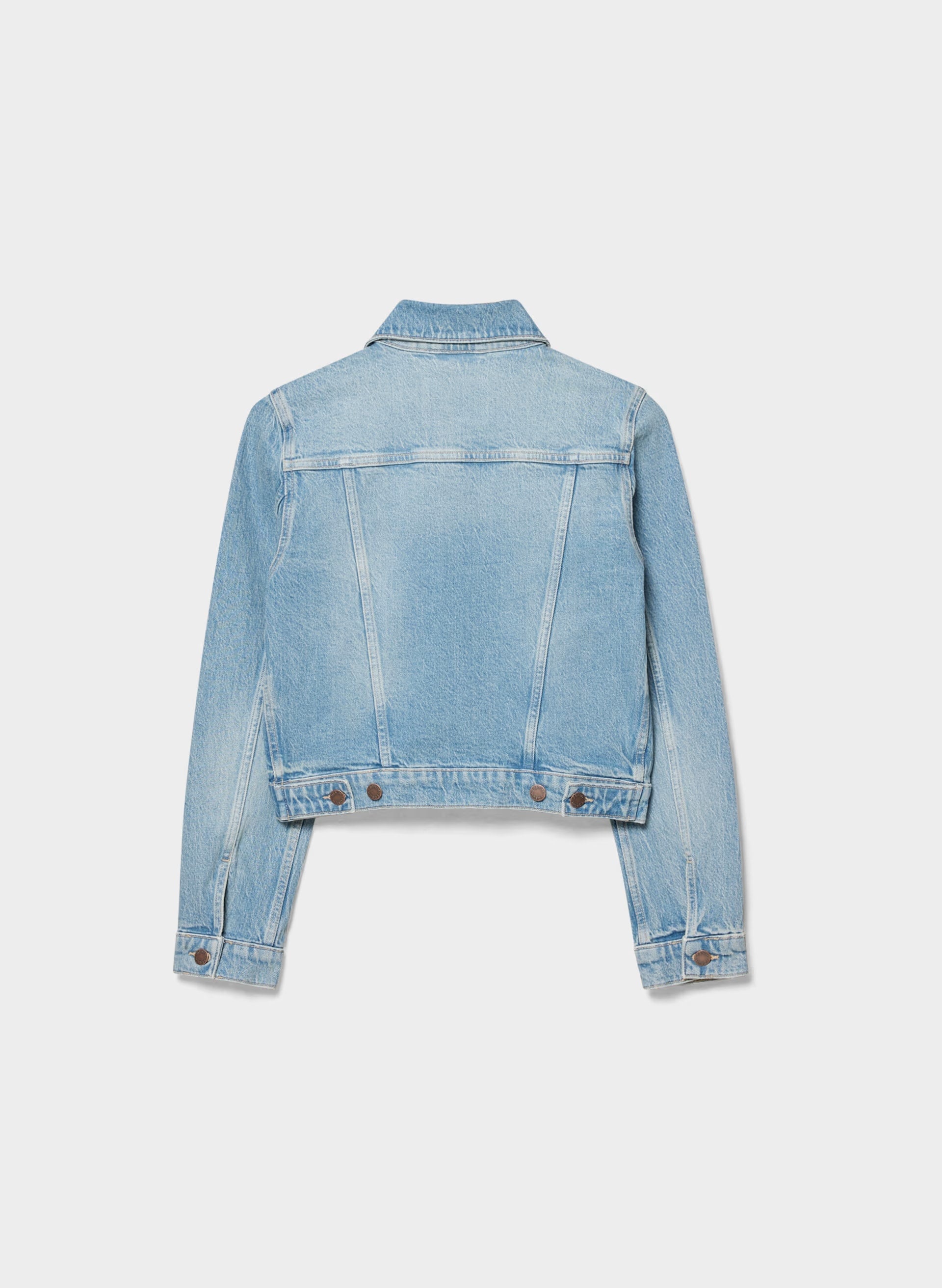 Denim Forum Toni Shrunken Denim Jacket - VINTAGE LIGHT BLUE