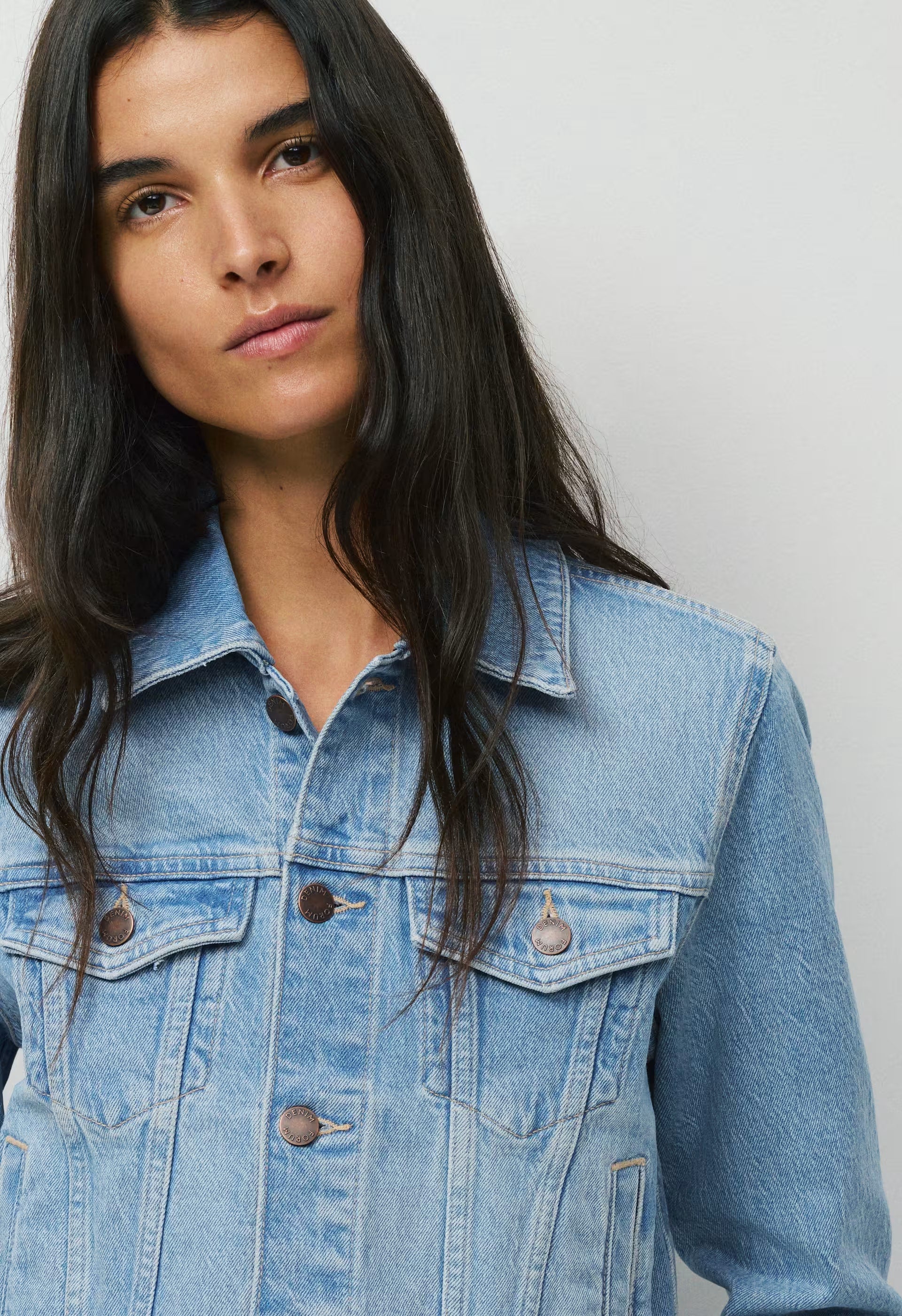 Denim Forum Toni Shrunken Denim Jacket - VINTAGE LIGHT BLUE