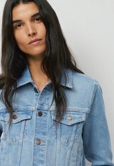 Denim Forum Toni Shrunken Denim Jacket - VINTAGE LIGHT BLUE