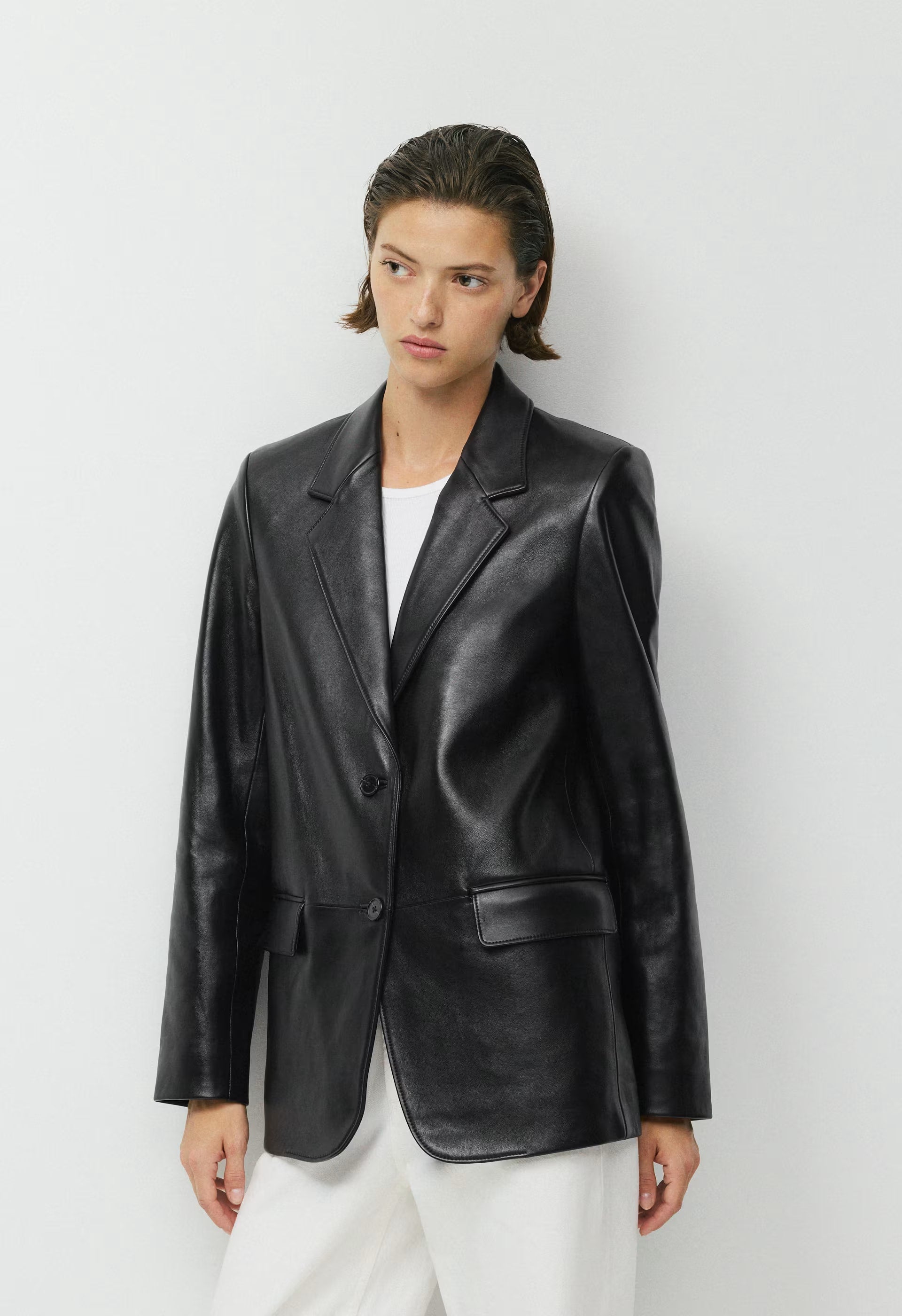 Cecil Blazer - Leather - BLACK