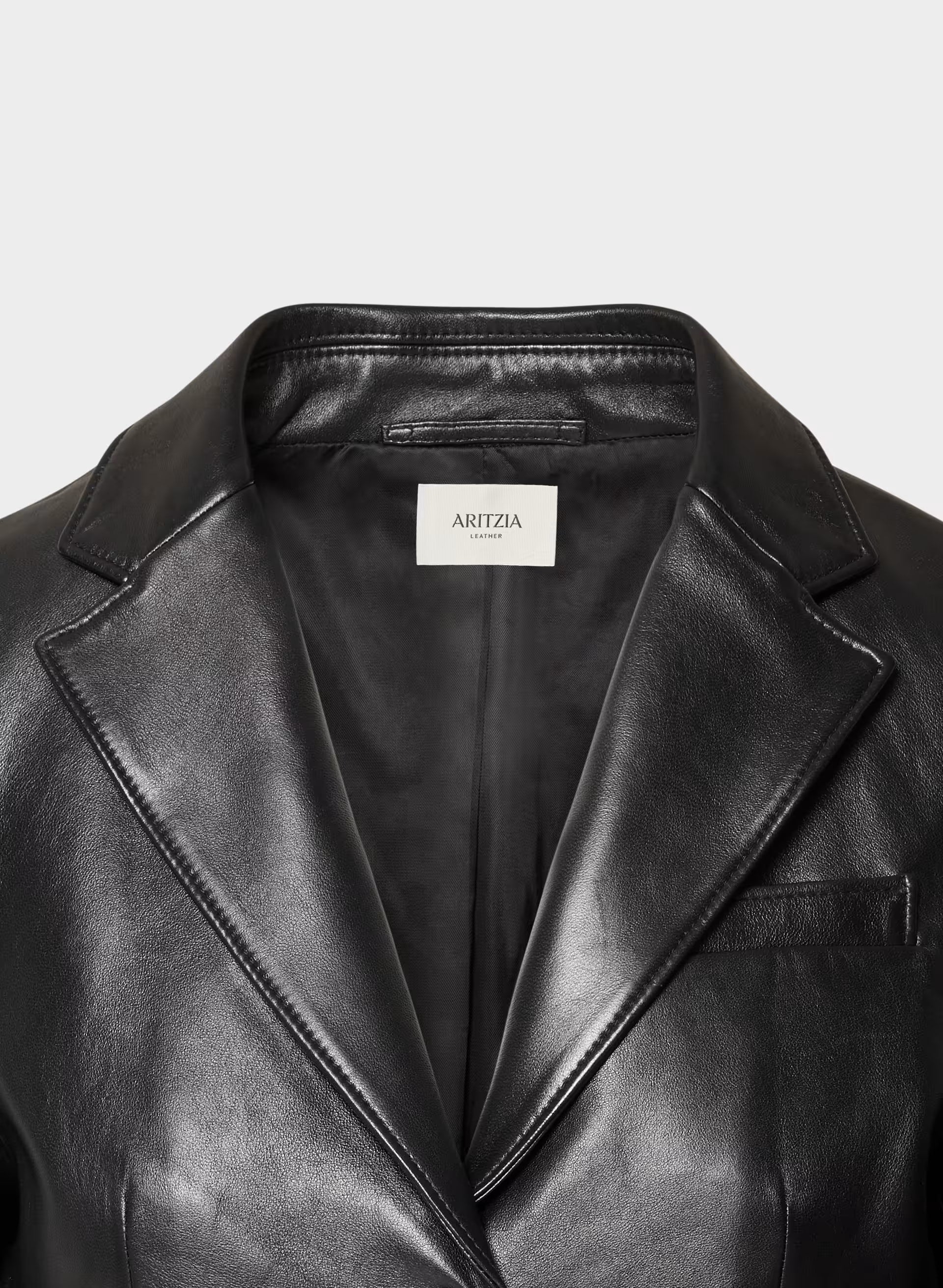 Gillian Blazer - Leather - BLACK