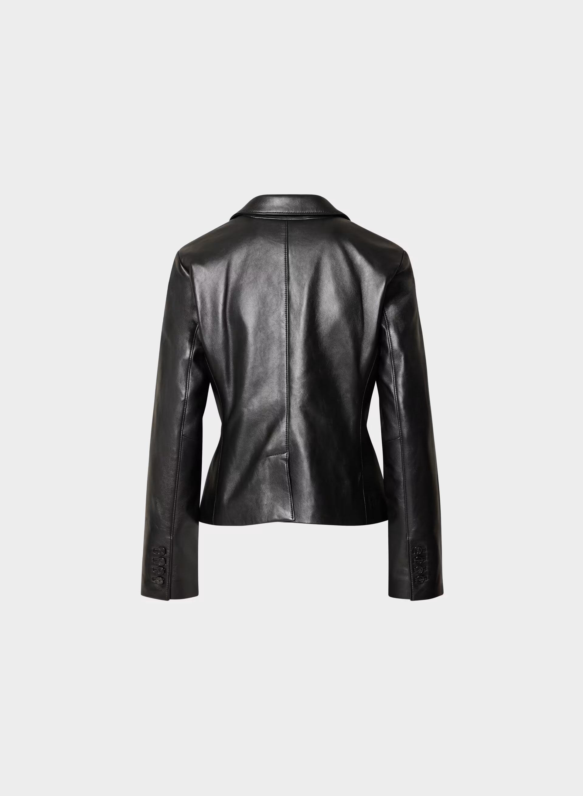 Gillian Blazer - Leather - BLACK