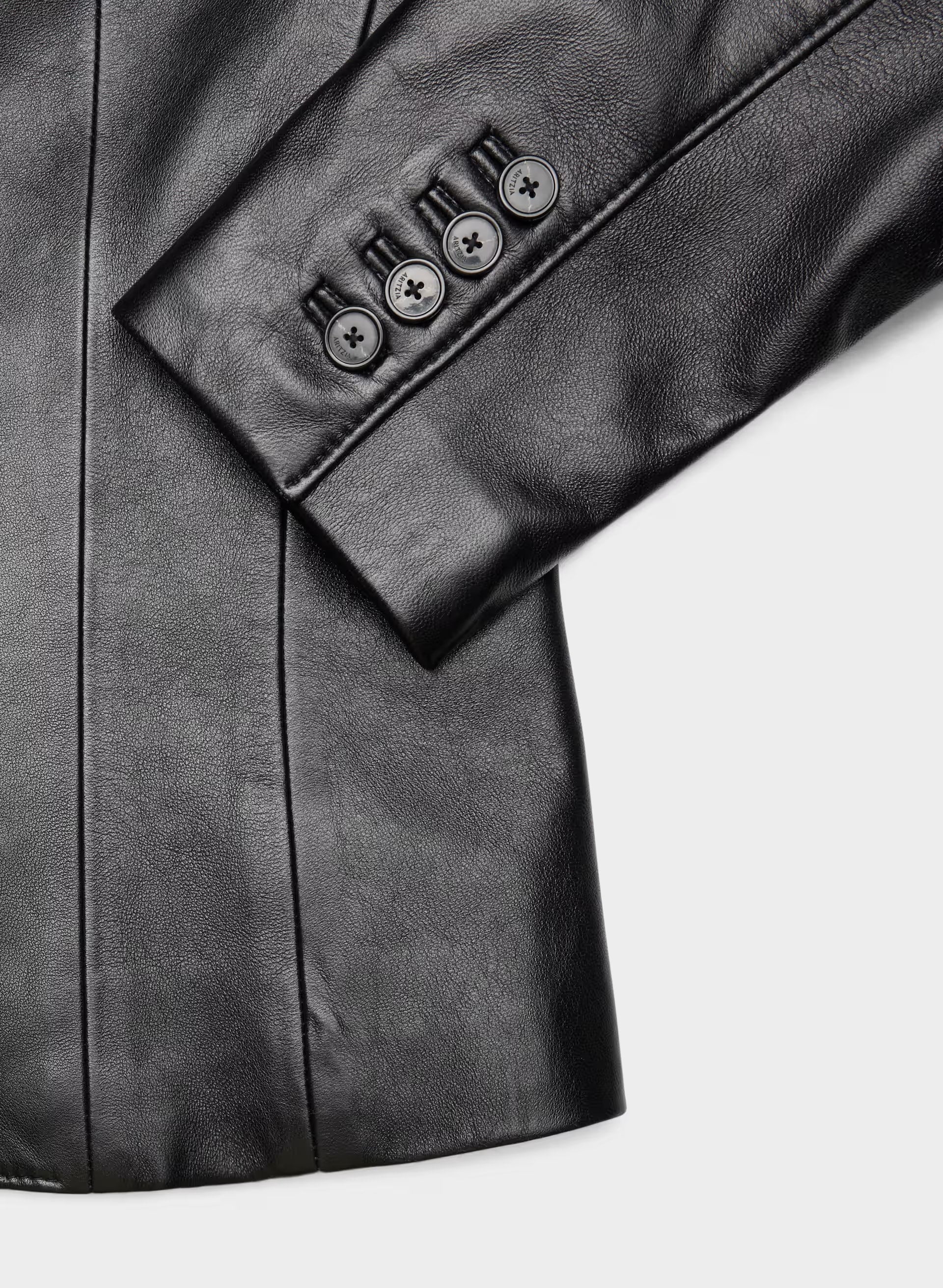 Gillian Blazer - Leather - BLACK