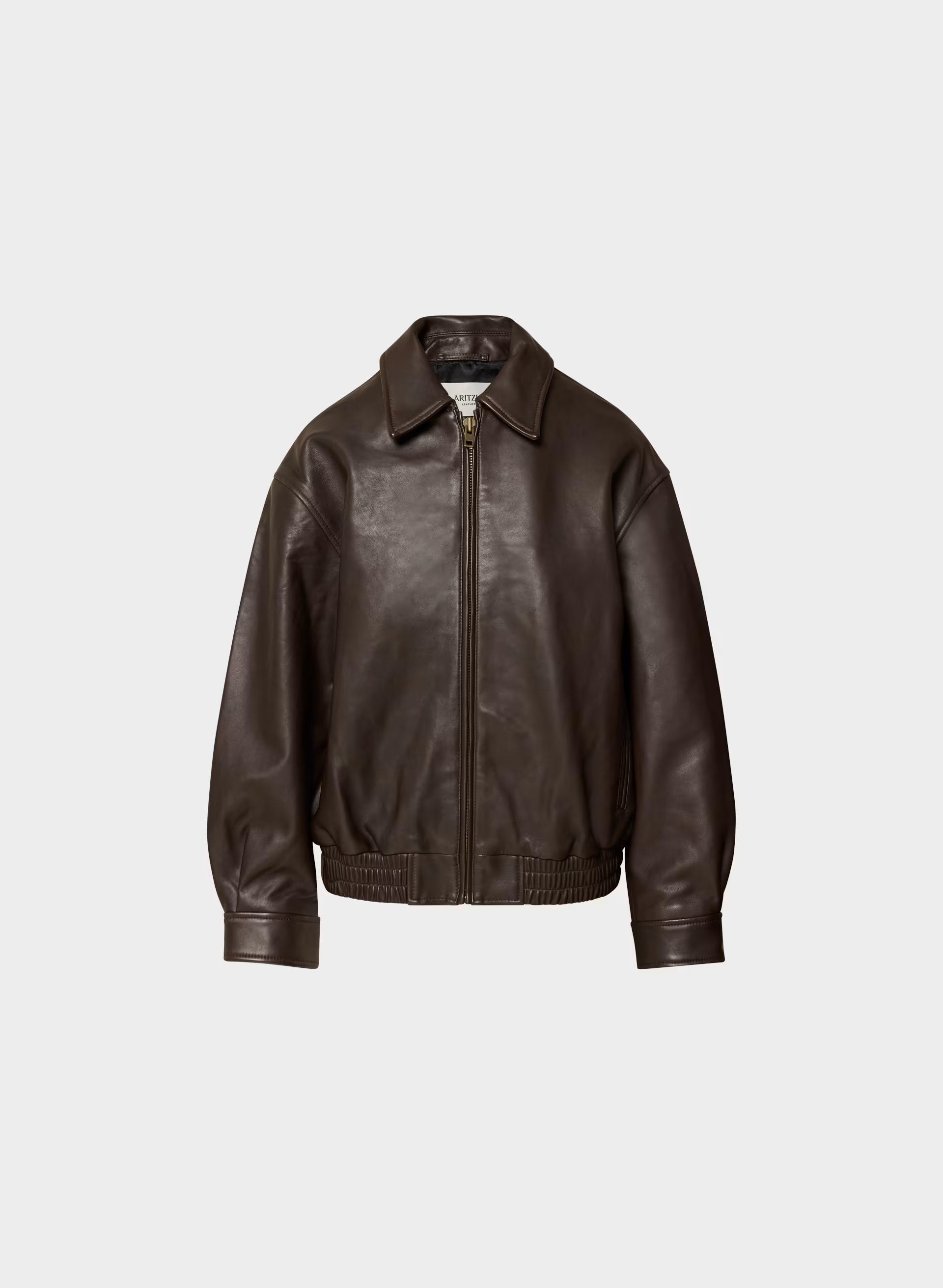 Jones Bomber - Leather - CACAO NIB BROWN