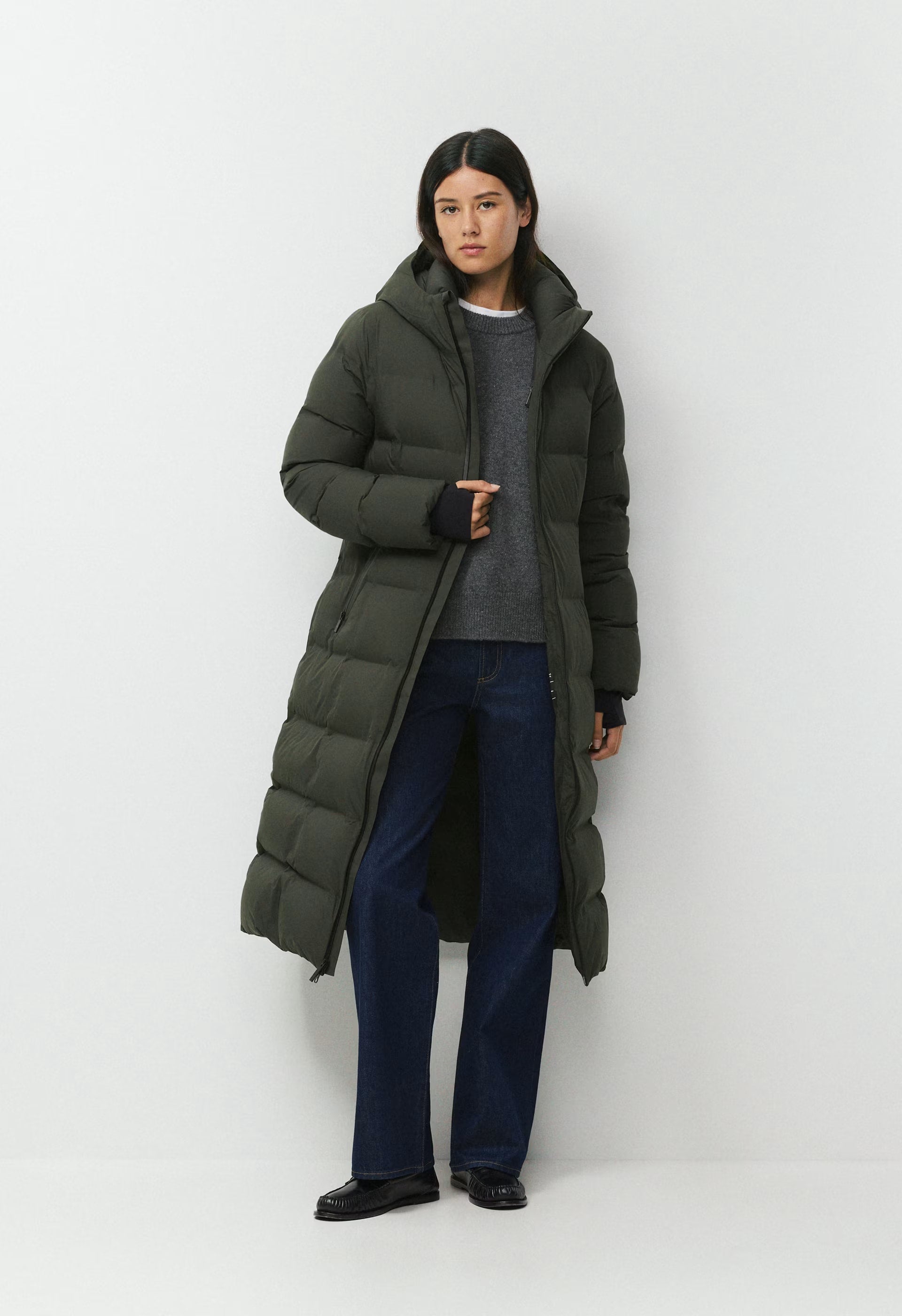 The SuperSnug Puff₂O™ Long - Rainstop™ - FLINT GREEN