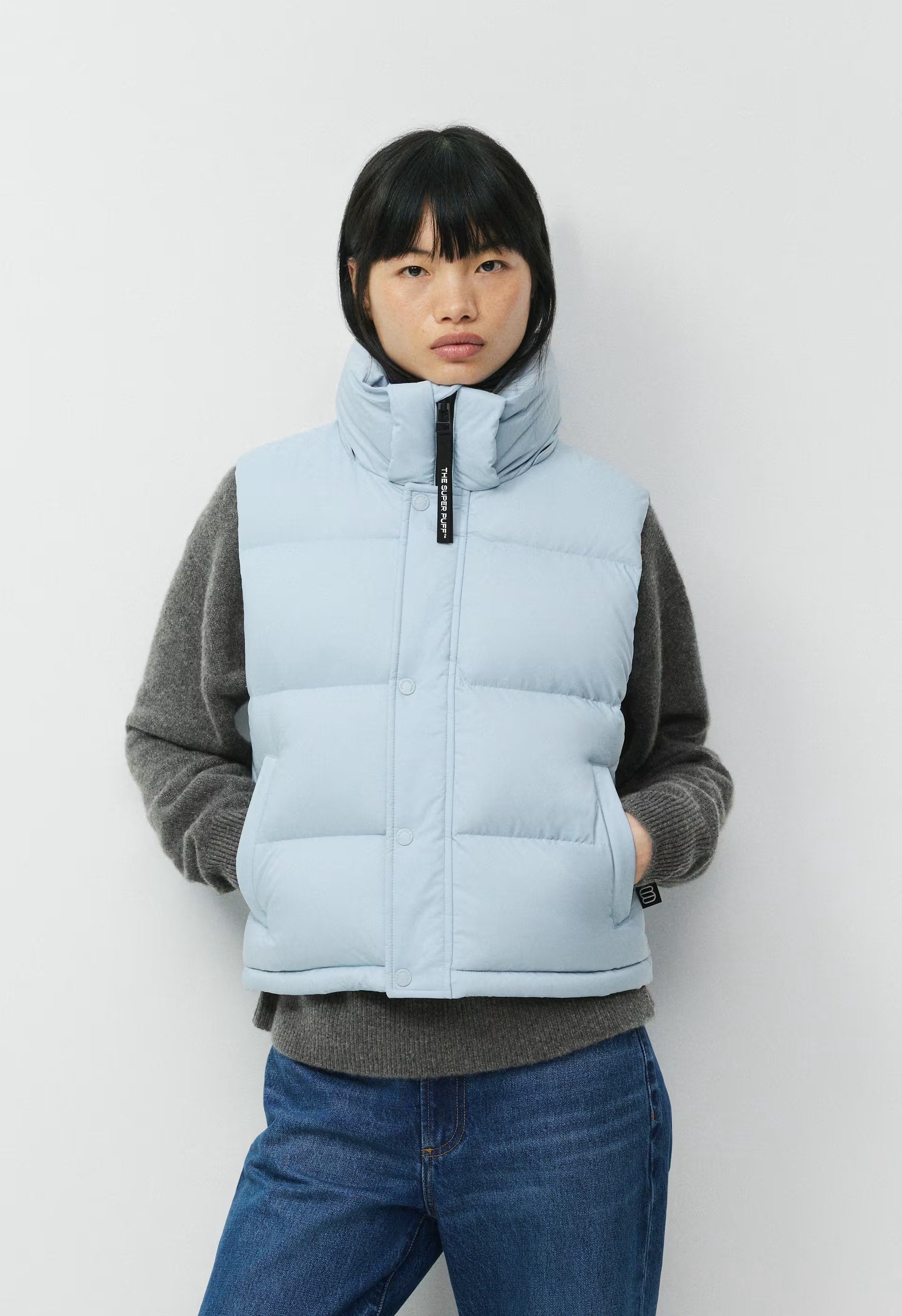The Super Puff™ Shorty Vest - cliMATTE™ - DEW BLUE