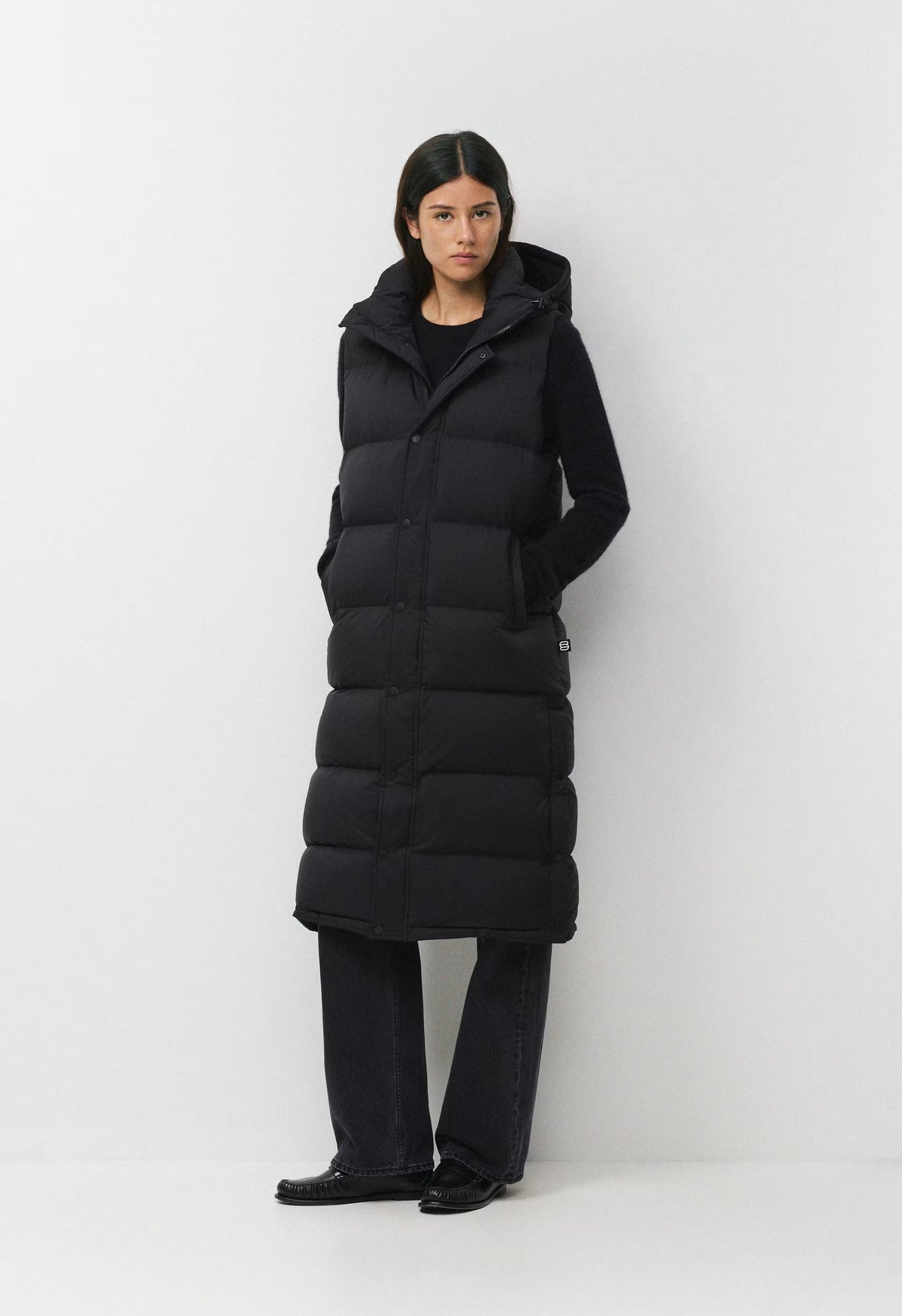 The Super Puff™ Long Vest - cliMATTE™ - BLACK