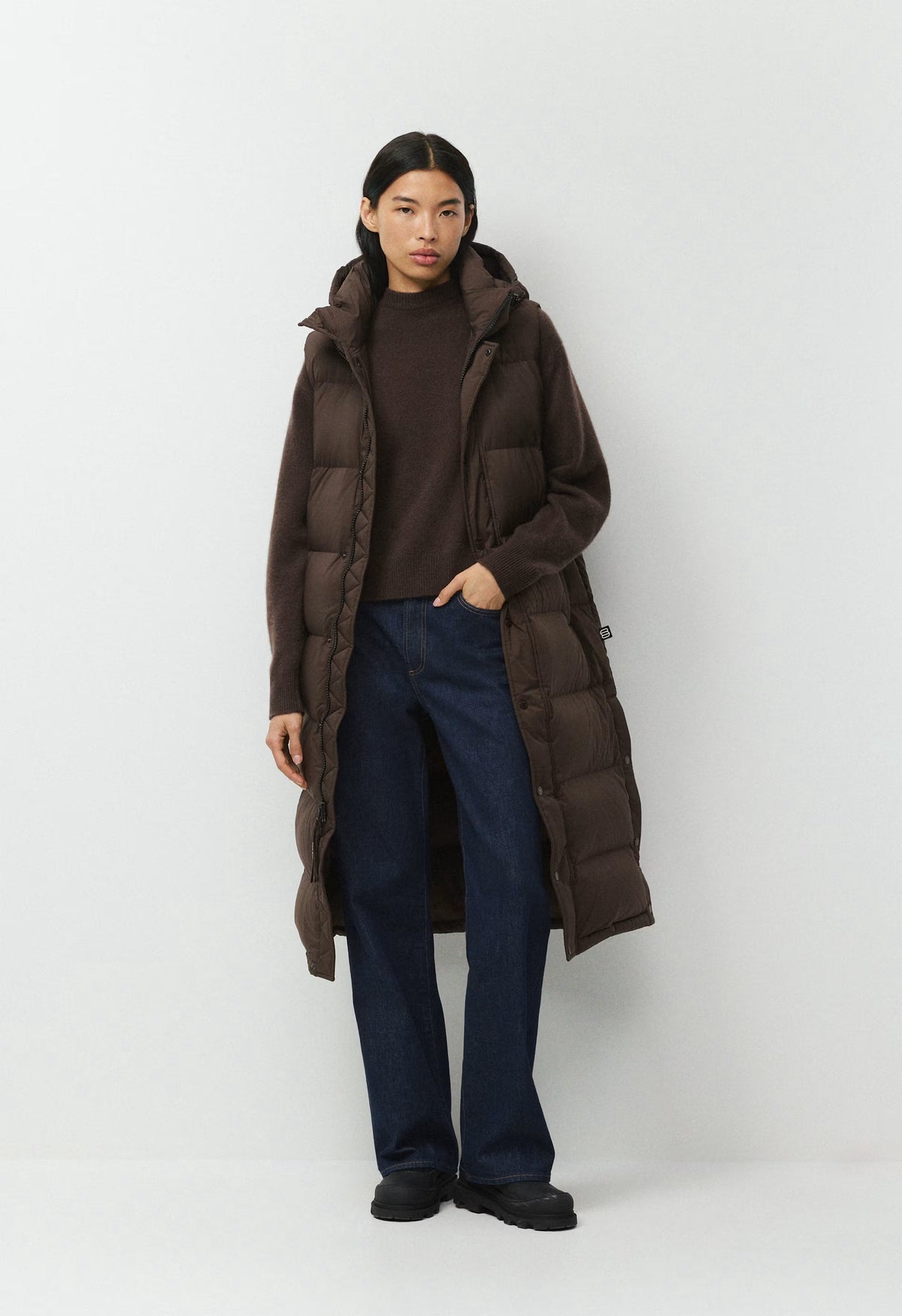 The Super Puff™ Long Vest - cliMATTE™ - RICH MOCHA BROWN