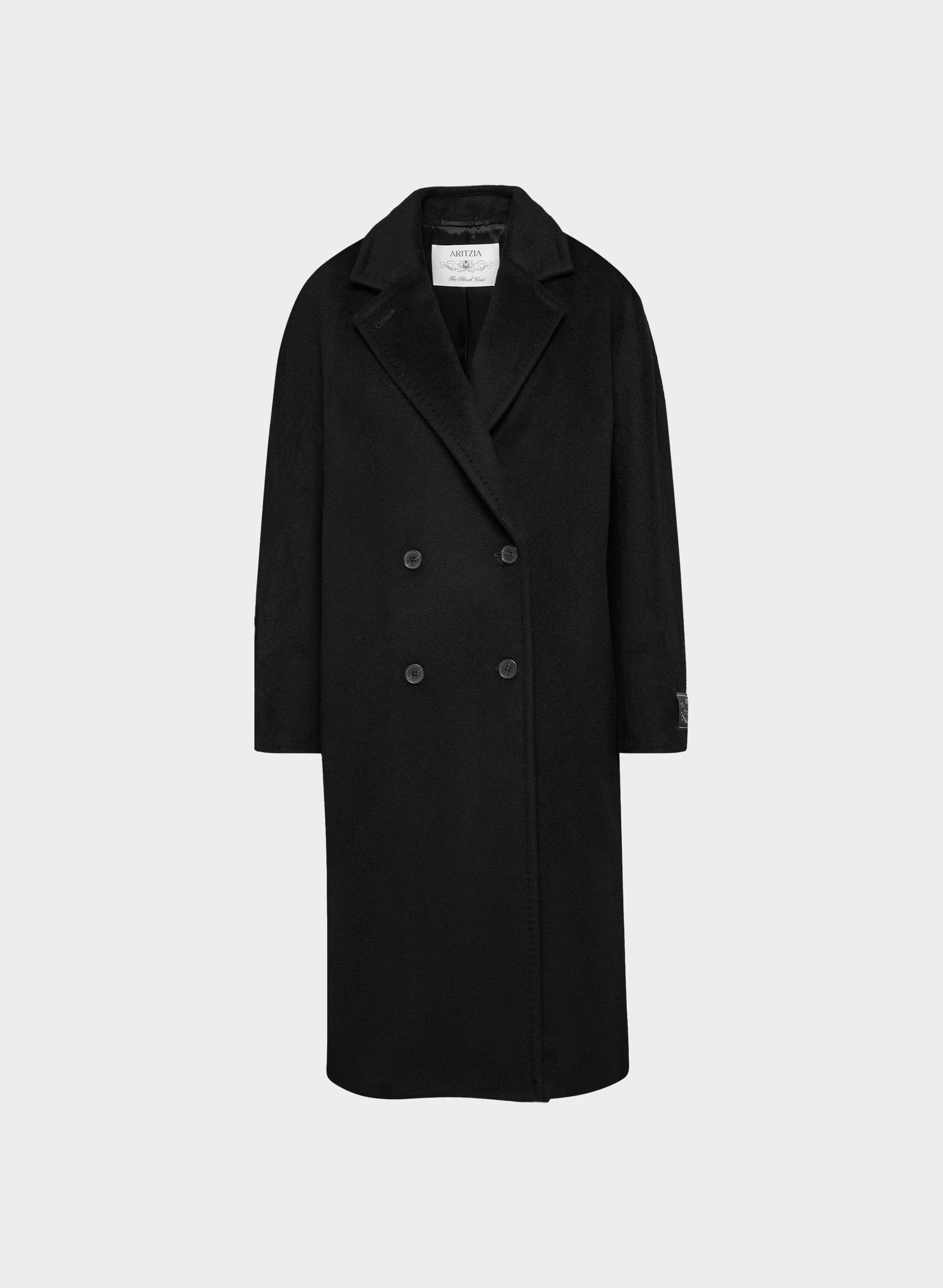 The Slouch™ Coat - (Re)Camel Wool - BLACK