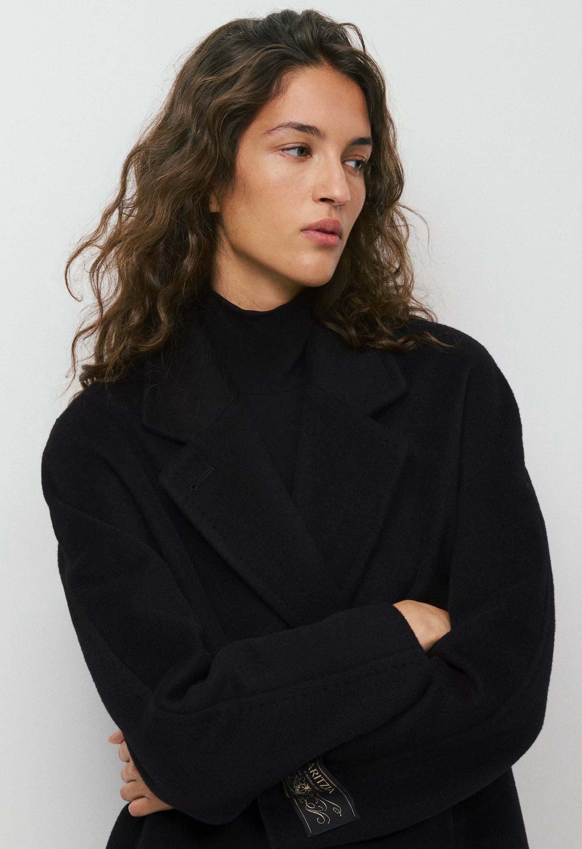 The Slouch™ Coat - (Re)Camel Wool - BLACK