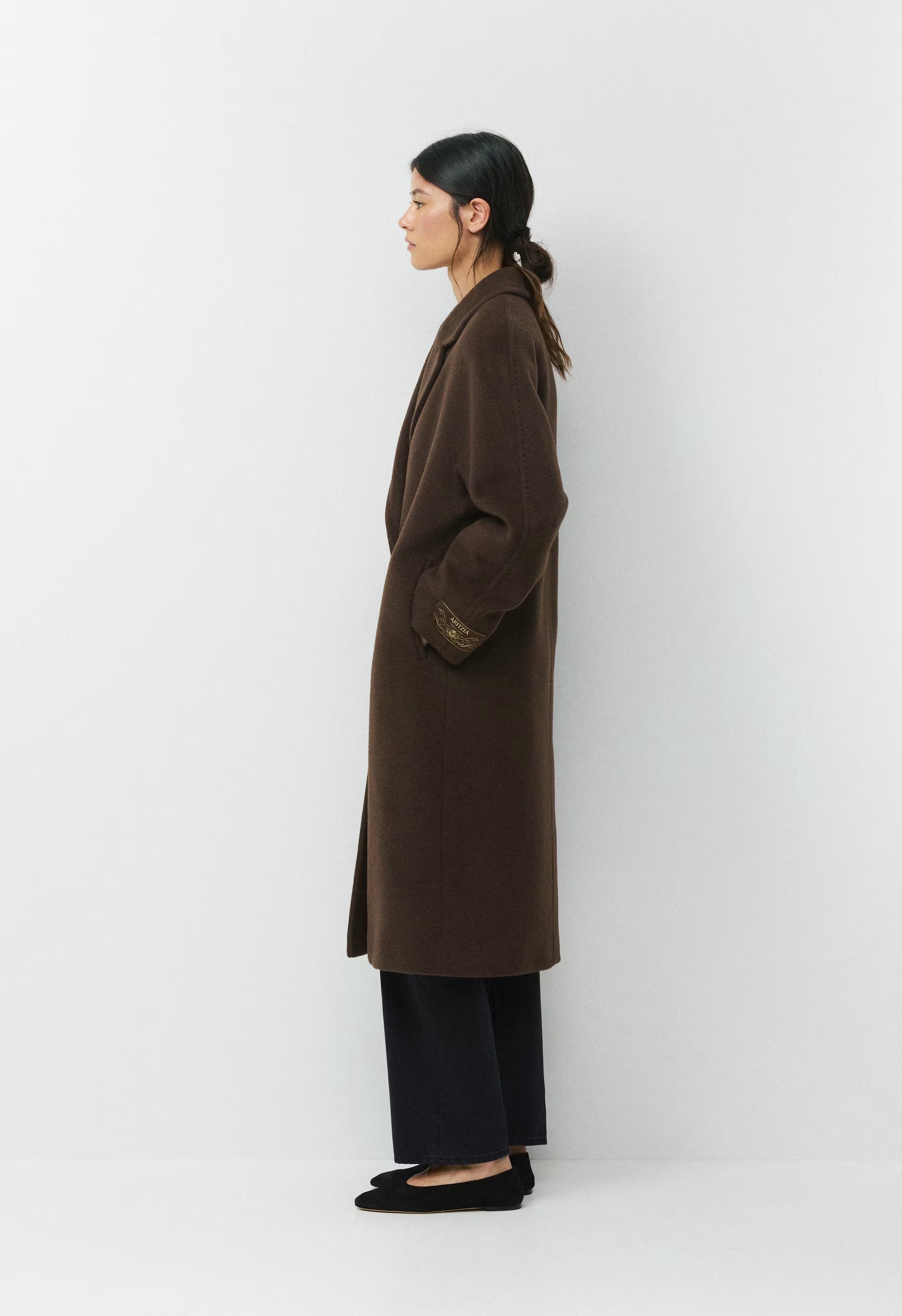 The Slouch™ Coat - (Re)Camel Wool - BLACK