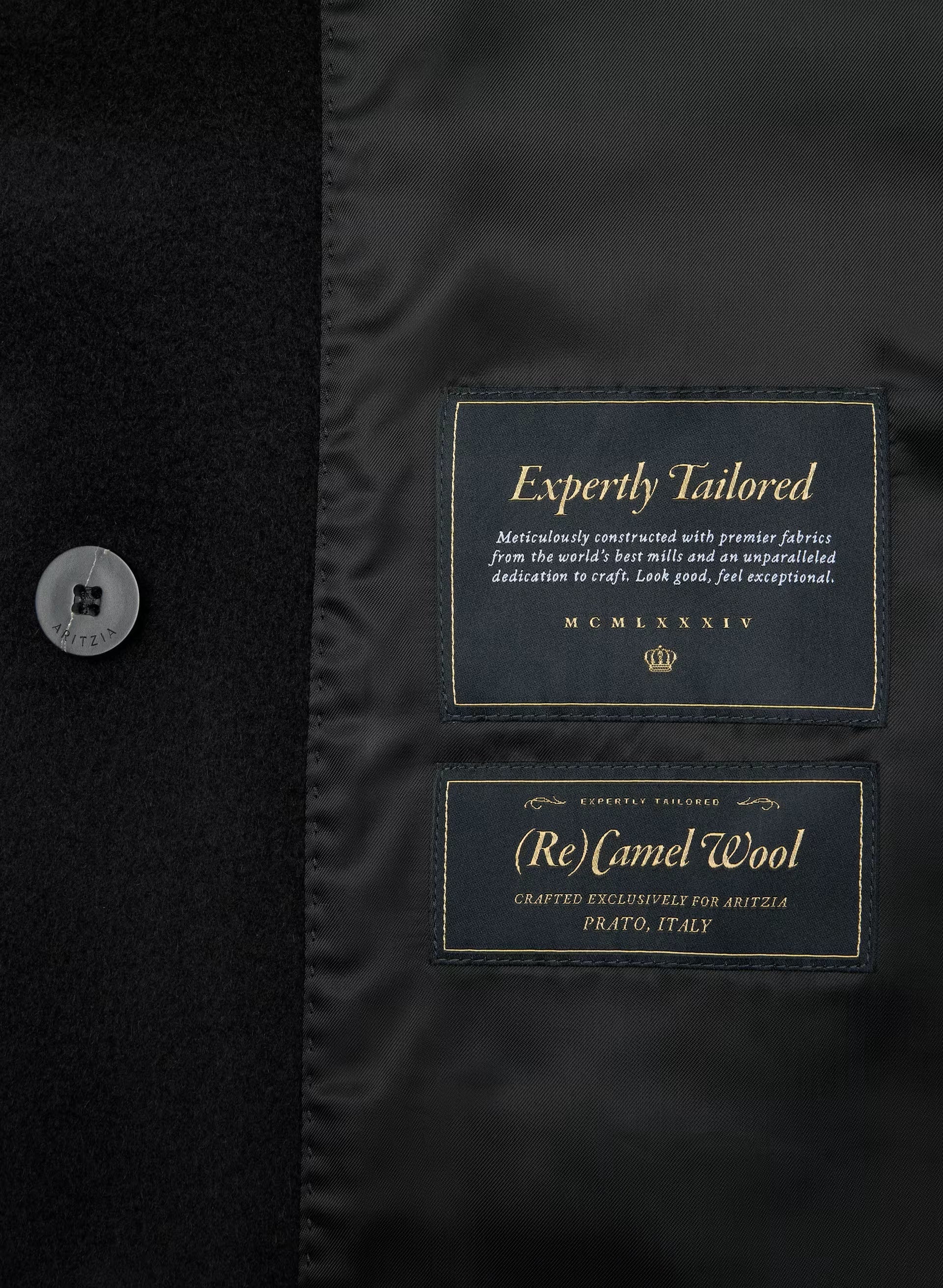 The Slouch™ Coat - (Re)Camel Wool - BLACK